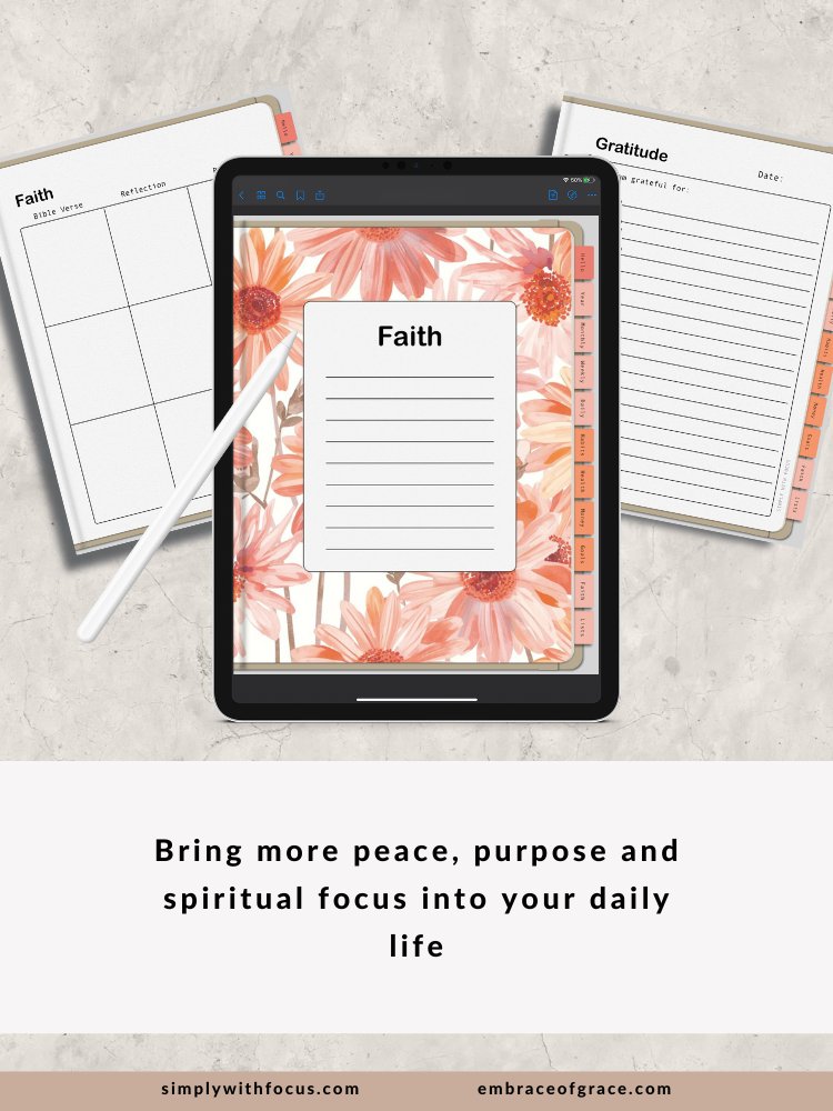 Faith‑Inspired Digital Planner for Everyday Organization (Pink Floral Edition) product image (5)
