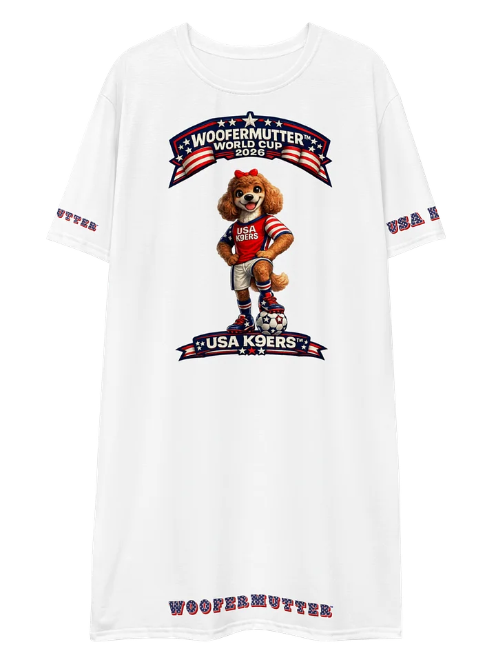WooferMutter™ World Cup Poodle USA K9ERS T-shirt Dress product image (1)
