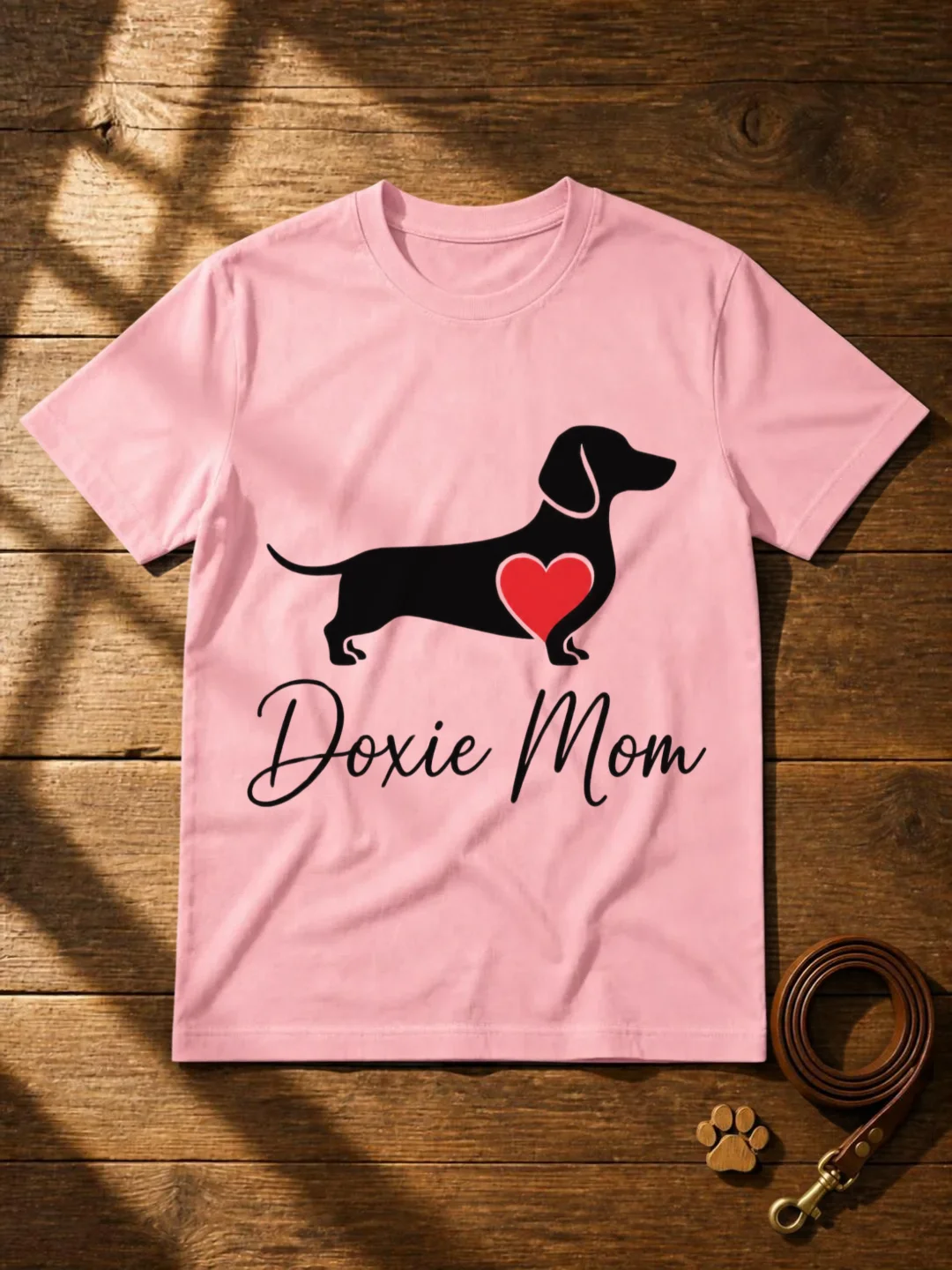 Heart Doxie Mom Shirt | Cute Dachshund Dog T-Shirt product image (1)