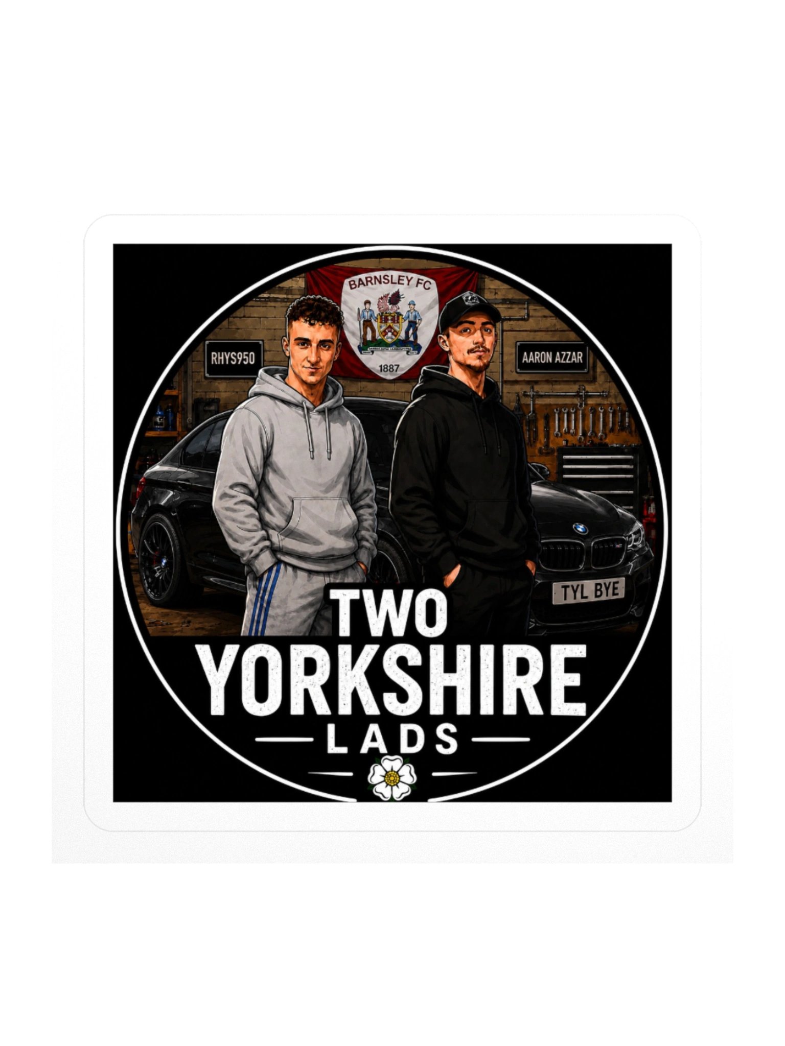 Two Yorkshire Lads Barnsley FC Garage Logo Sticker product image (1)