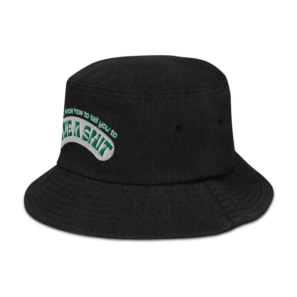 GIVE A SH*T denim bucket hat product image (4)