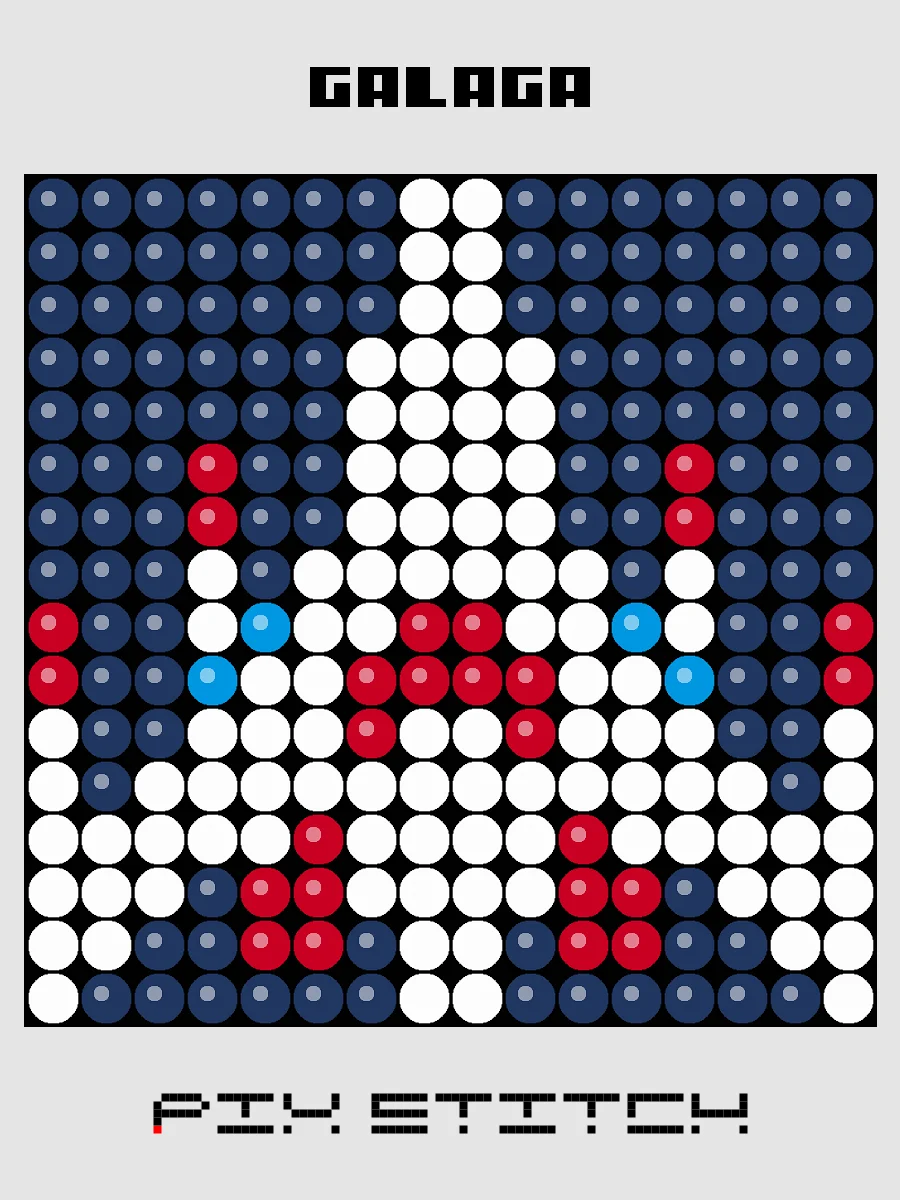 Galaga Pixel Art product image (1)