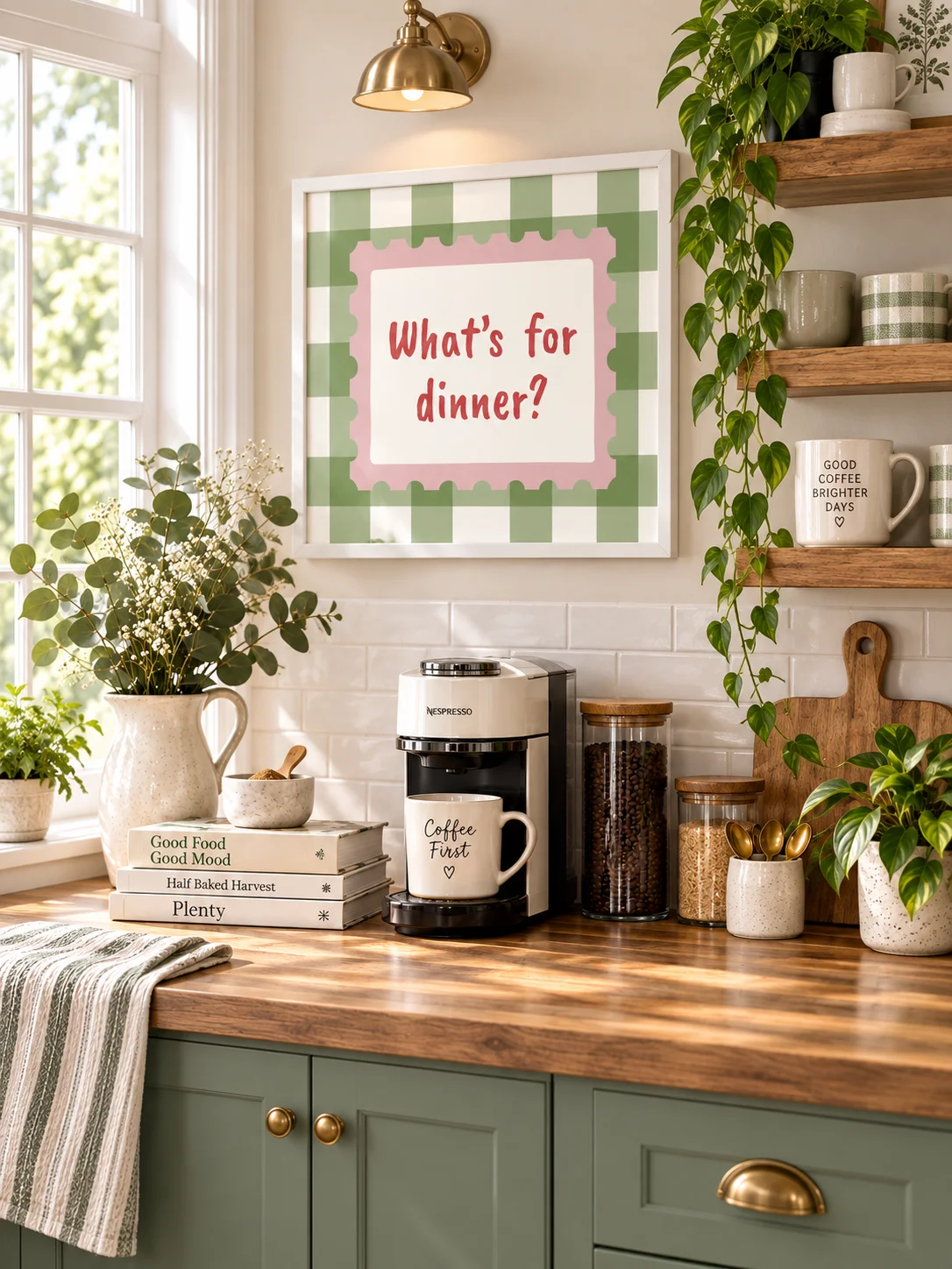 Whats Dinner Retro Kitchen Wall Art | Funny Typography Printable product image (5)