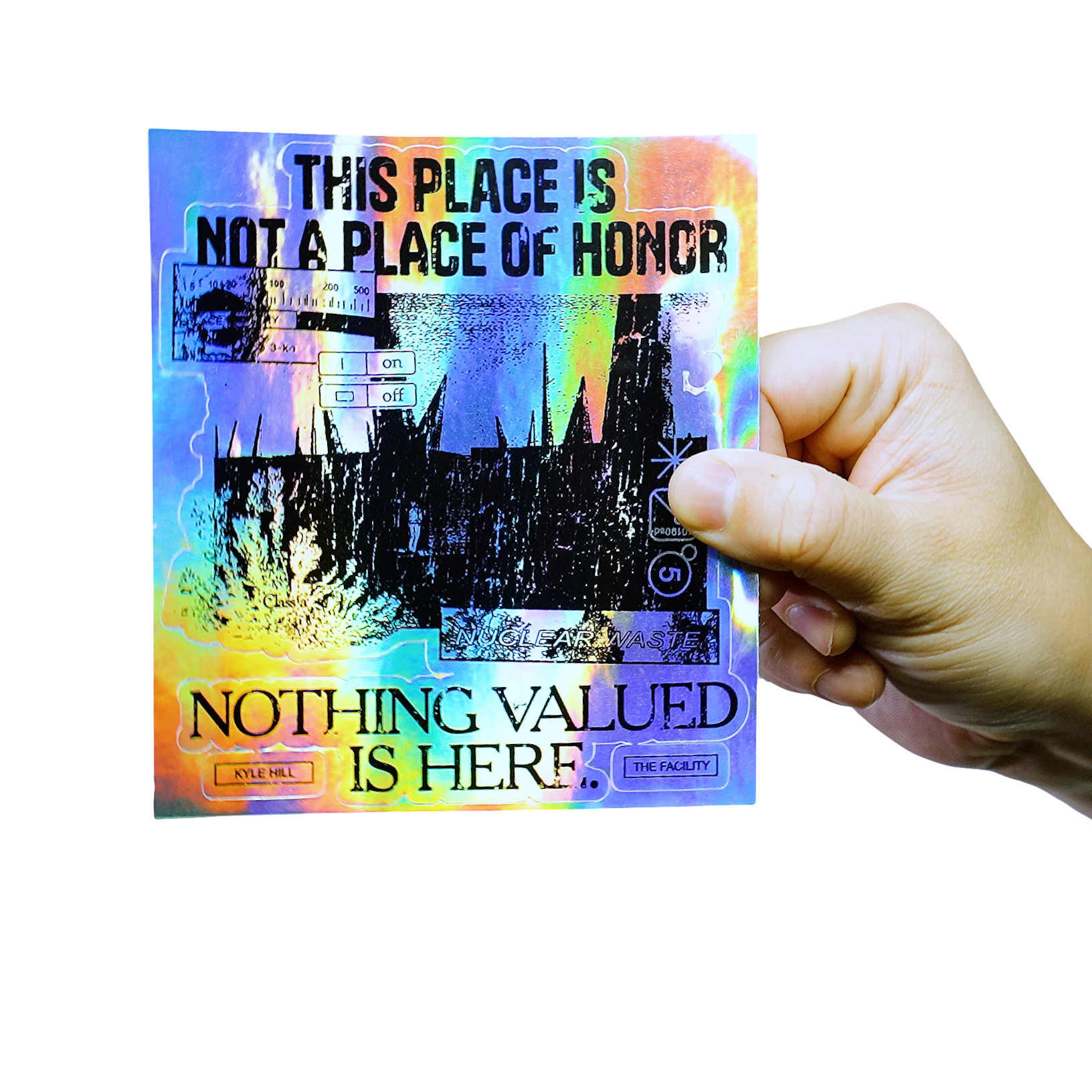THIS IS NOT A PLACE OF HONOR (holo sticker) product image (1)