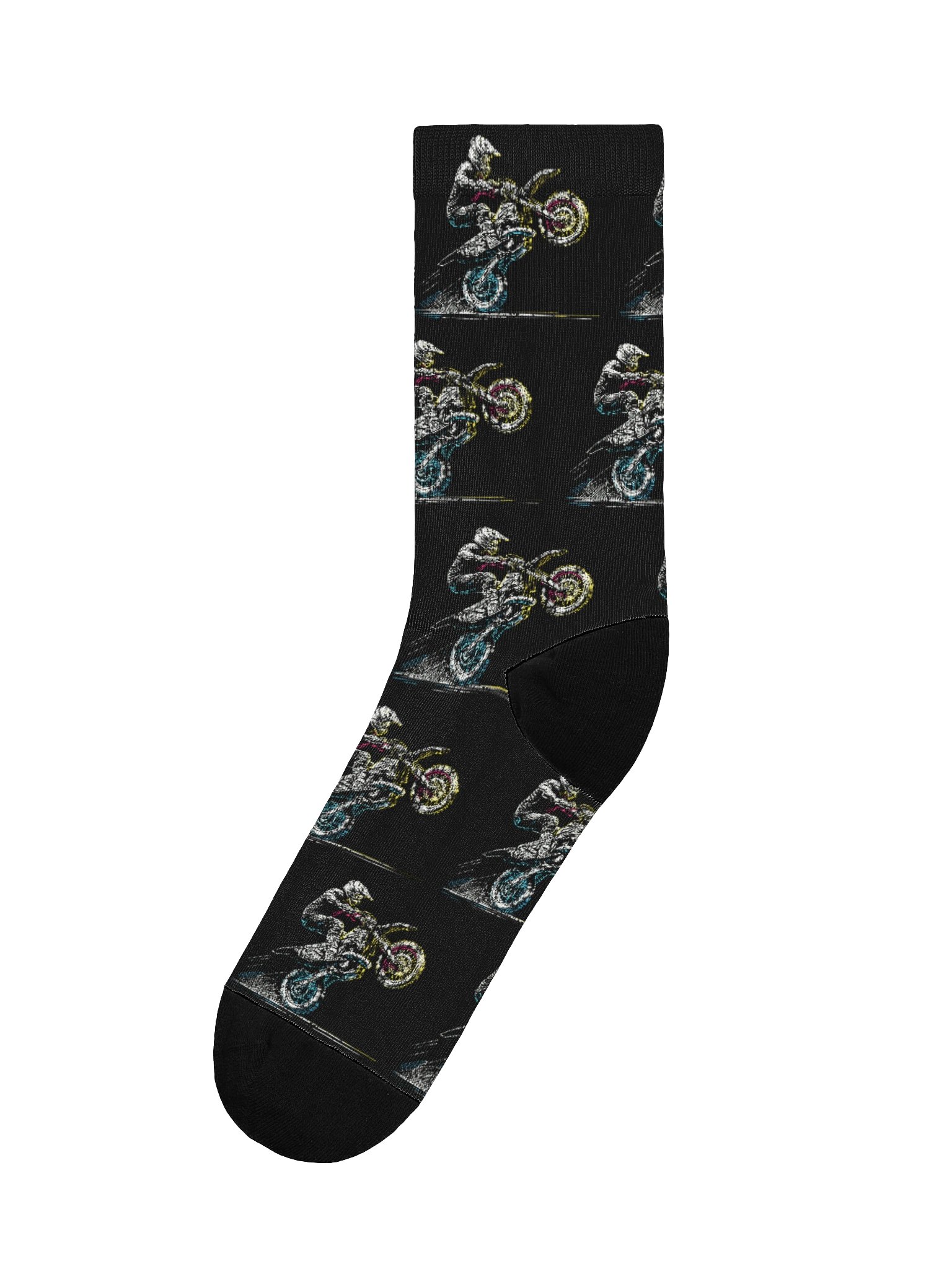 Dirt Bike Rider Retro Motorcycle Motocross Awesome Socks product image (1)