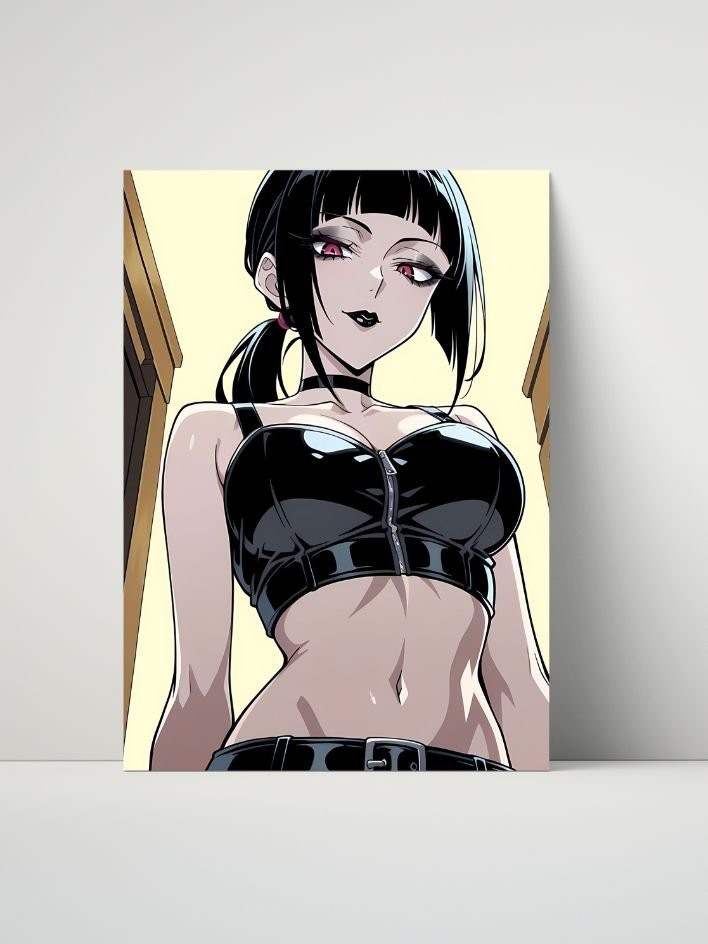 Metal Print - Luna Rain Original Character Black Latex Top - 8x10 product image (1)