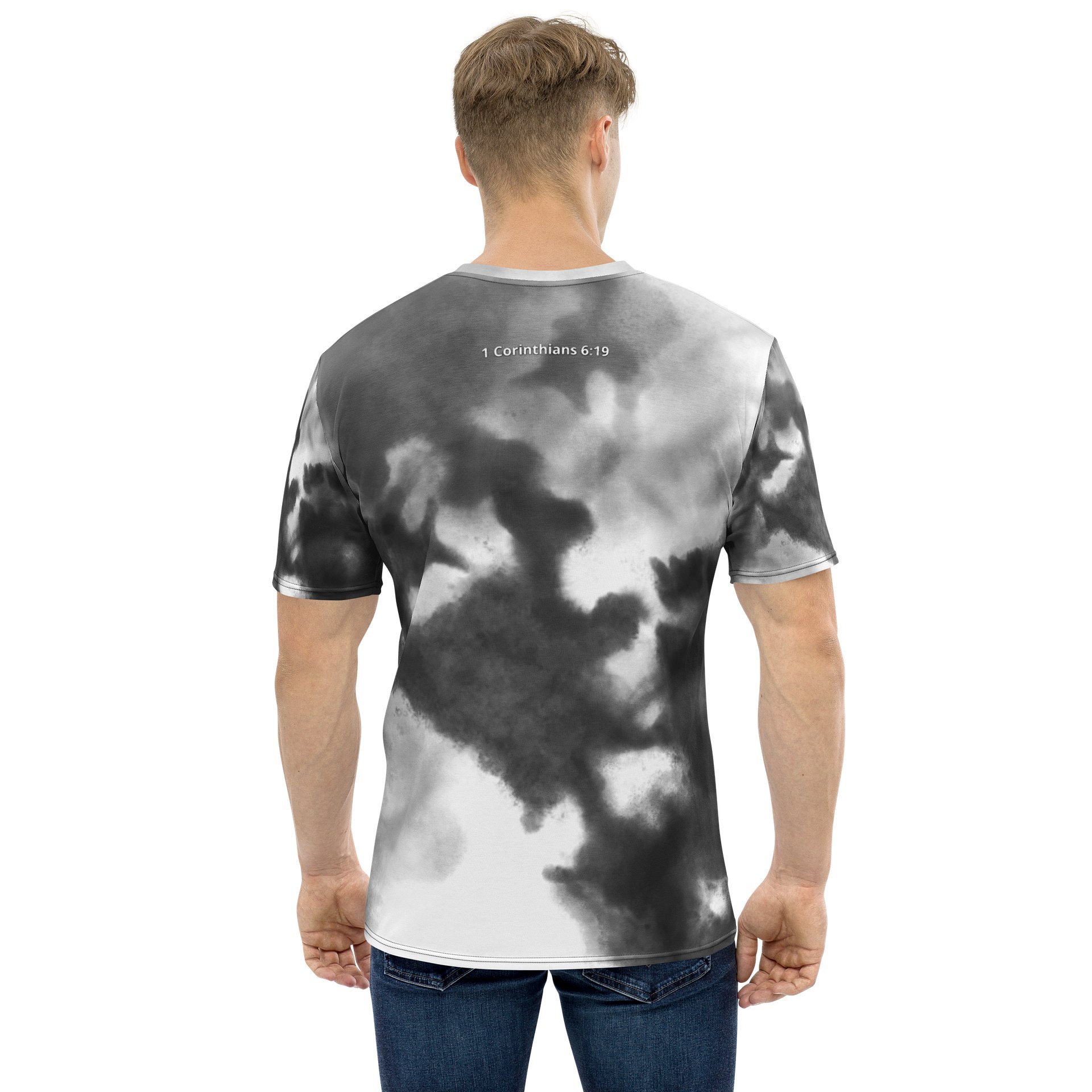 His House Unisex Performance T-Shirt - B&W Tie Dye product image (1)