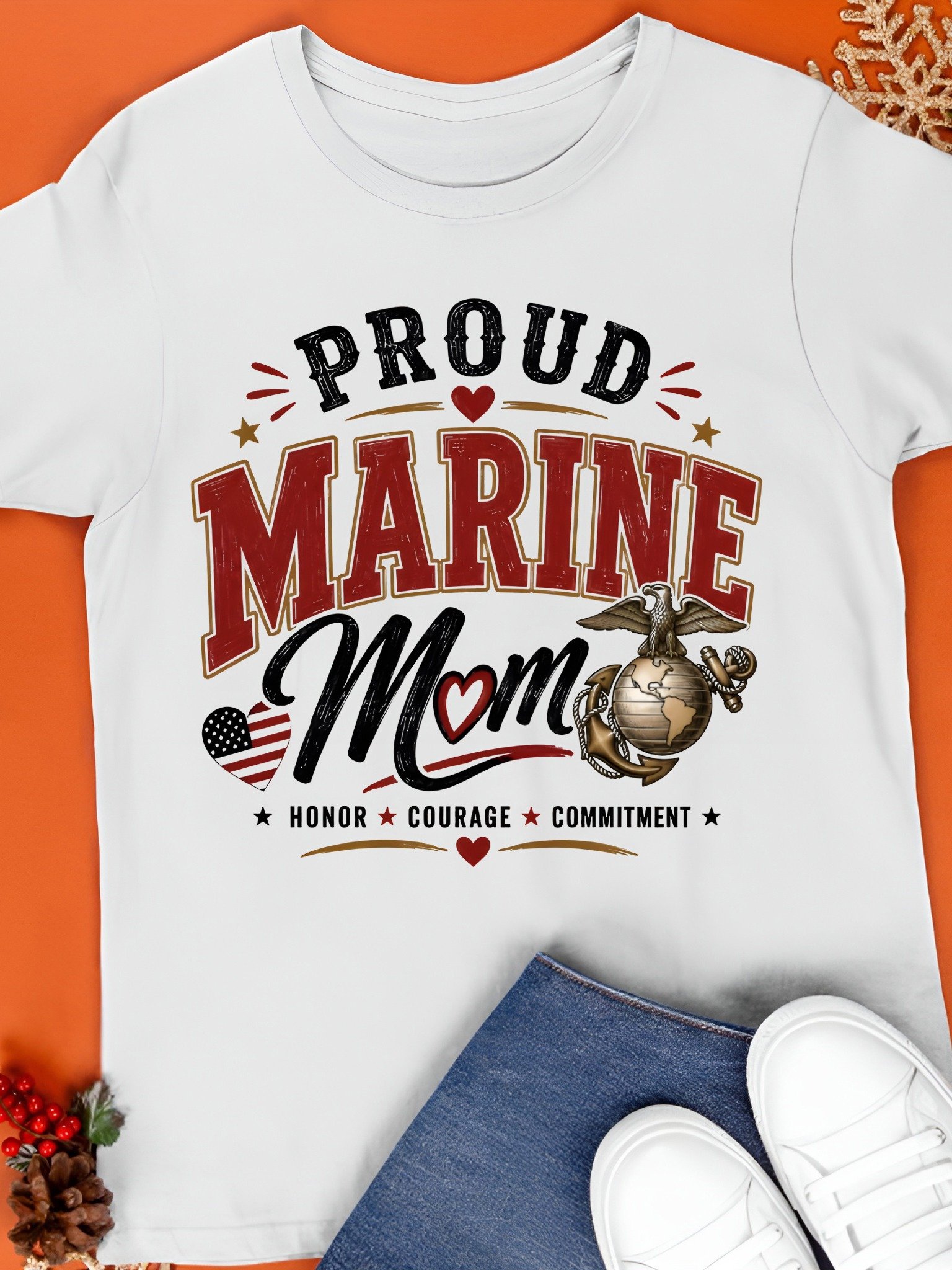 Proud Marine Mom Shirt product image (1)