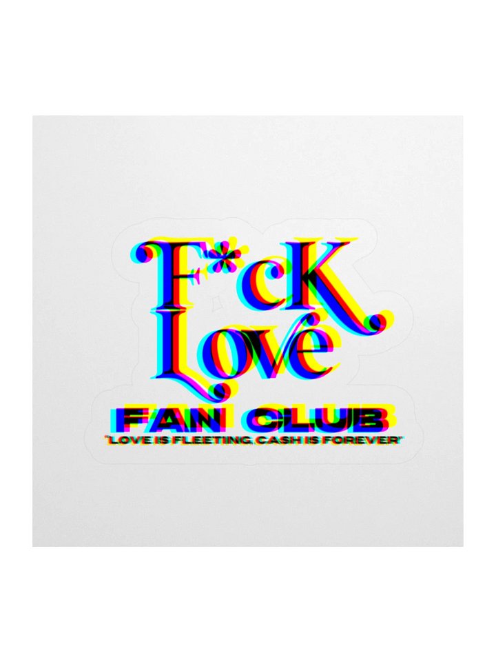 F**K Love Fan Club Kiss Cut Stickers product image (2)