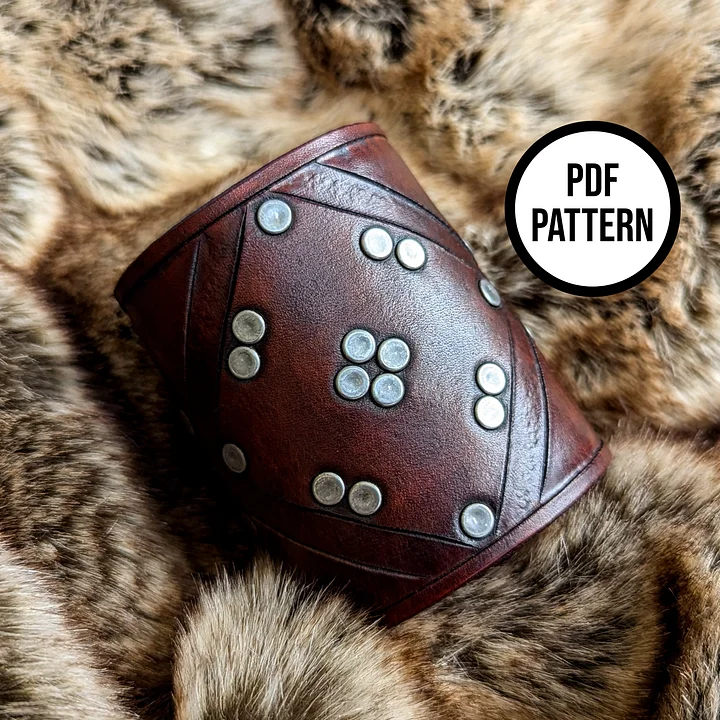 Stark Leather Cuff - Everyday Cosplay PDF Pattern for Leatherwork product image (1)