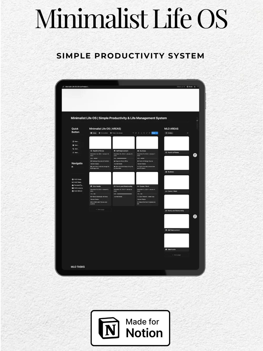 Minimalist Life OS | Simple Productivity & Life Management System product image (1)