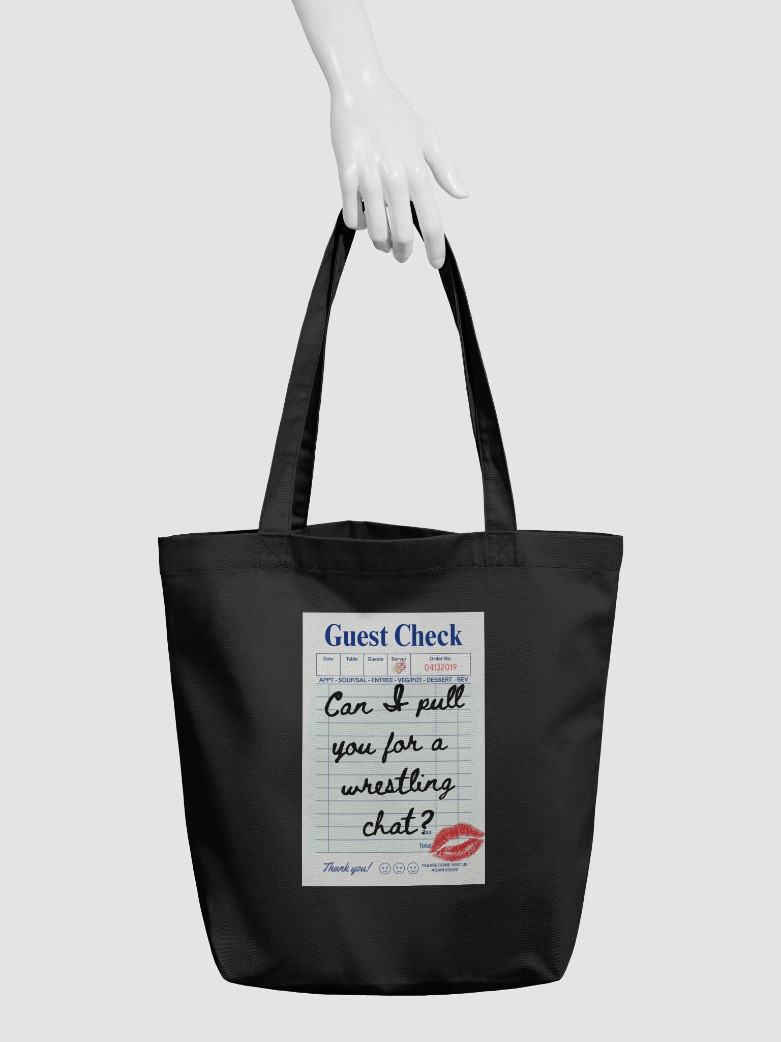 Can I Pull You For A Wrestling Chat? Black Tote Bag product image (3)