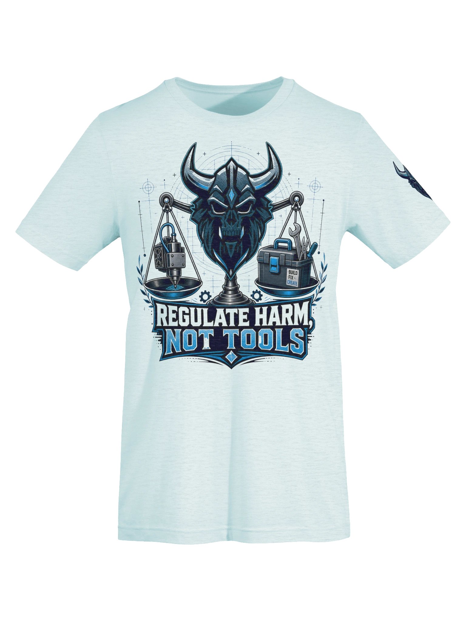 NOT TOOLS — Horned Skull Tech Tee product image (115)