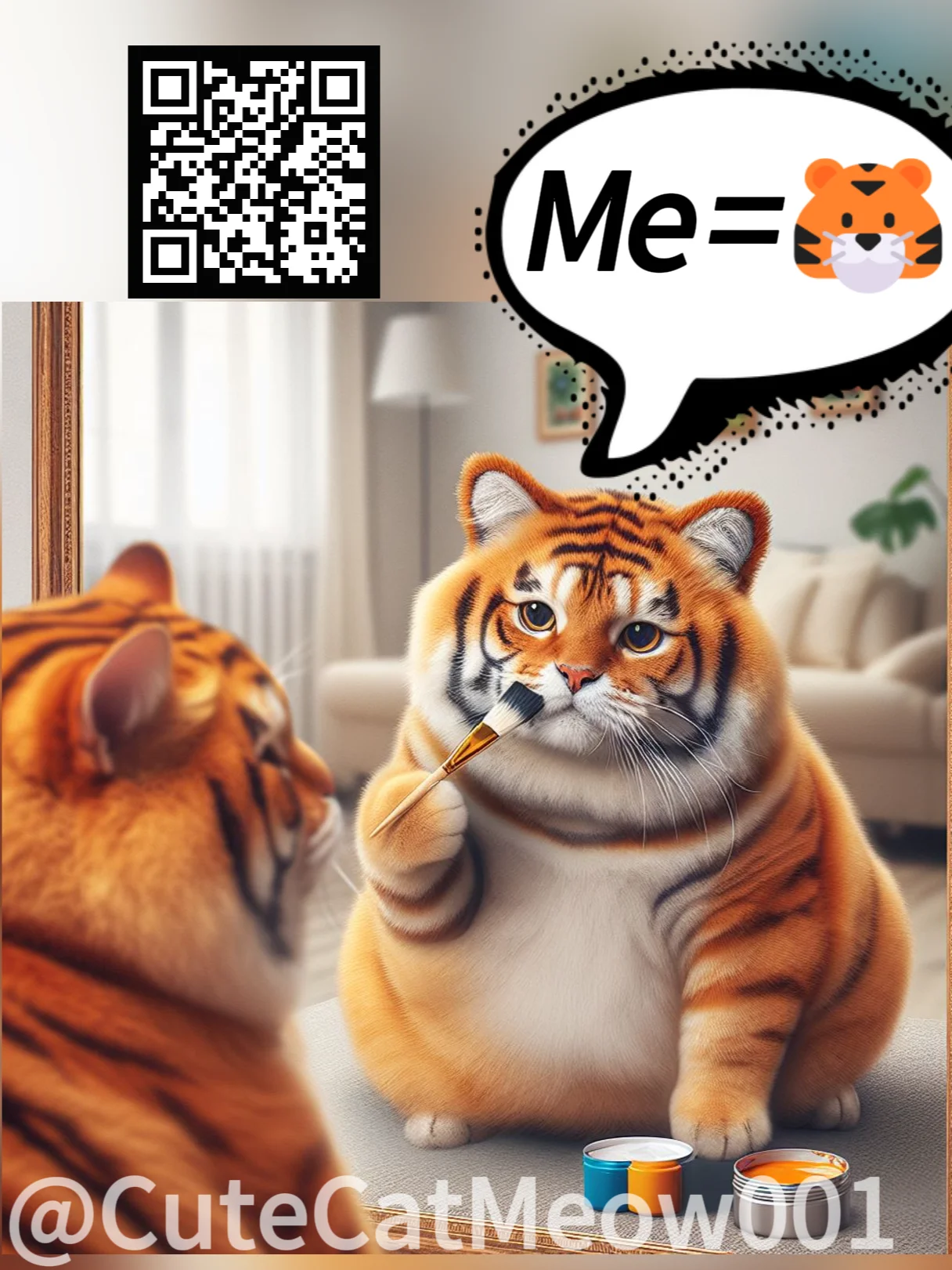 'Cute Not Cat But Tiger' Unisex T-Shirt 🐱🐯😄 product image (14)
