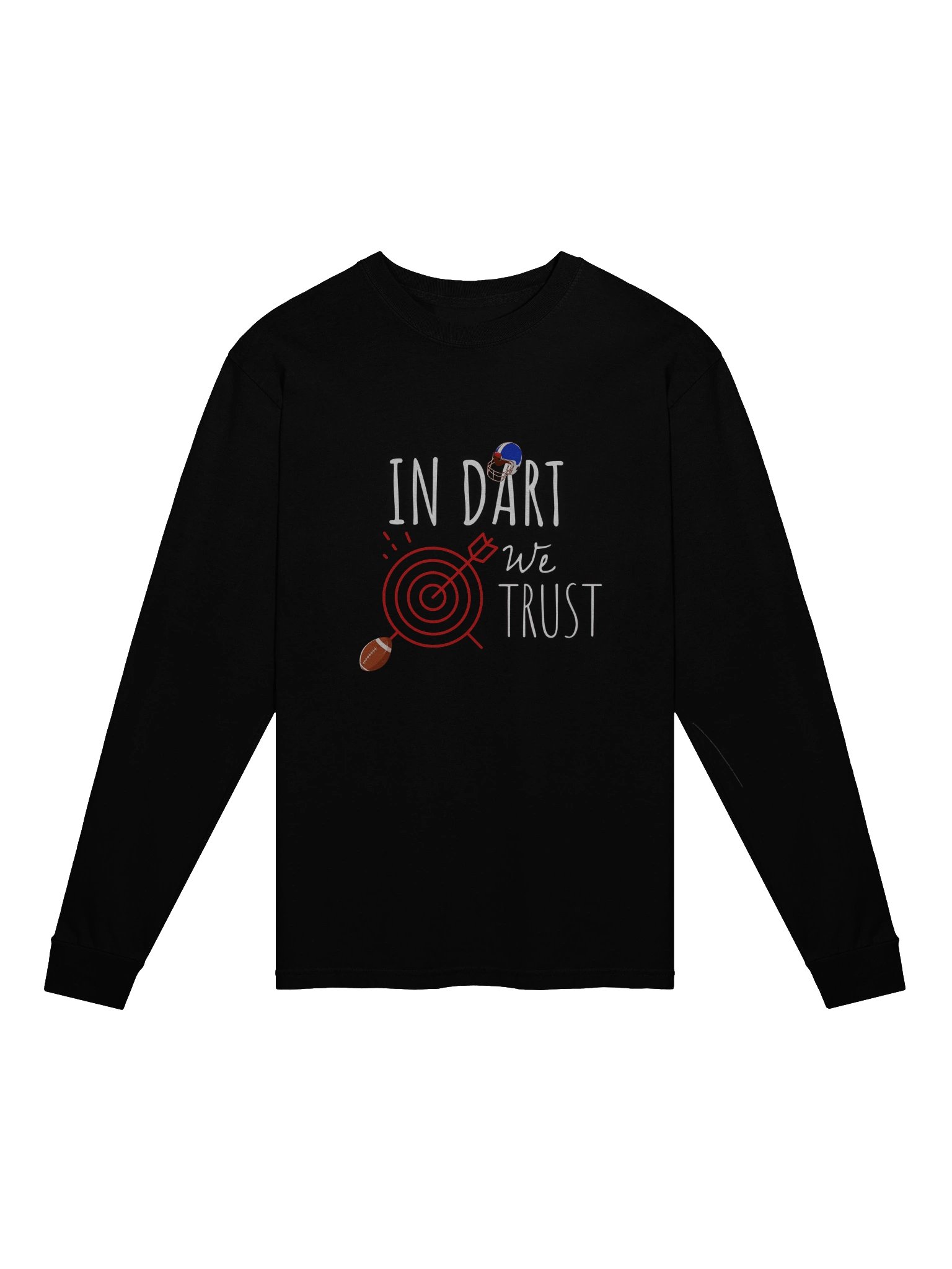 IN DART WE TRUST Fan Vintage Comfort: Family Bonding Long Sleeve Tee Assorted Colors product image (1)