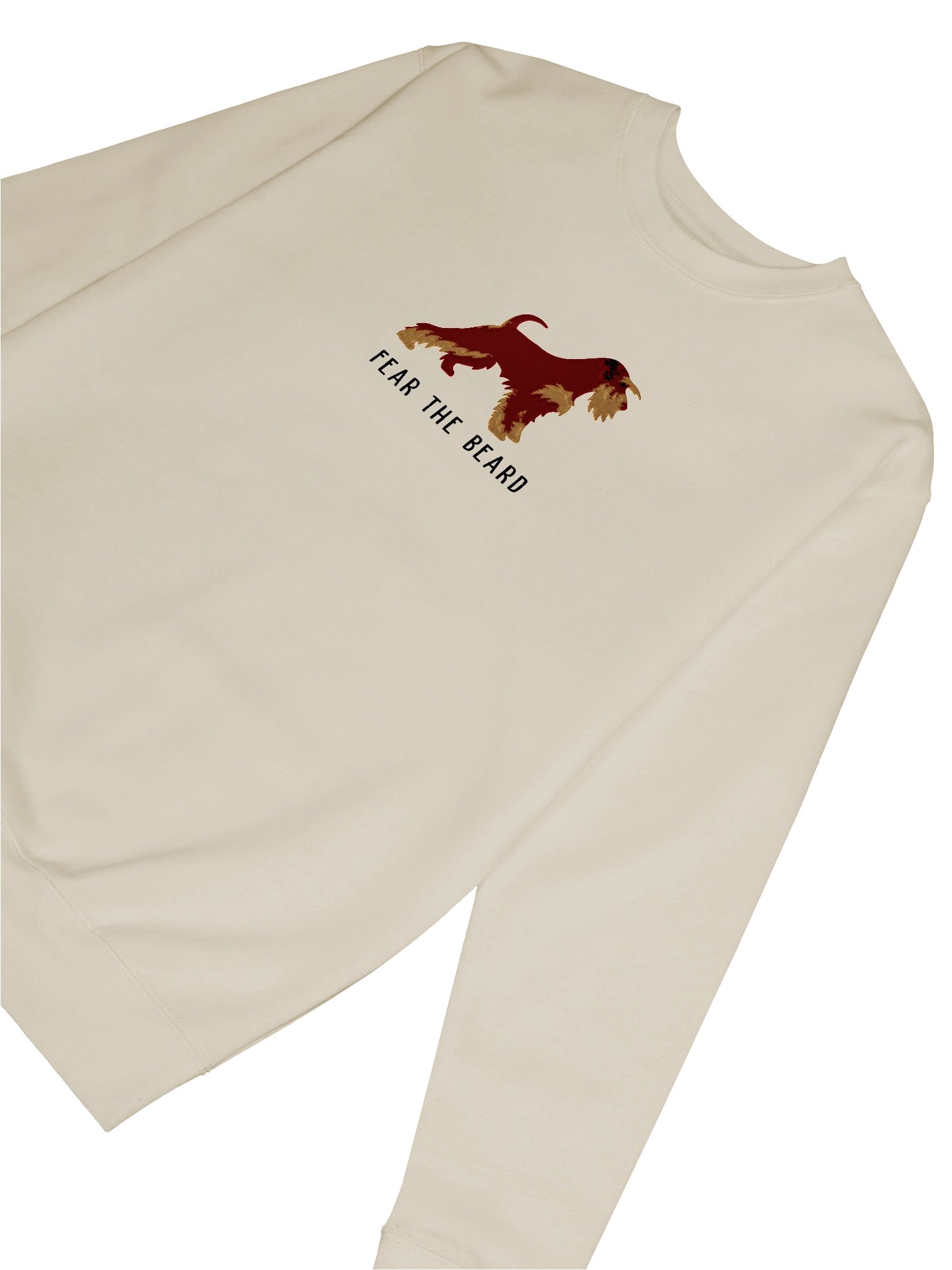Fear the Beard Sweatshirt (Embroidered) of a Miniature Schnauzer(Liver & Tan) product image (76)