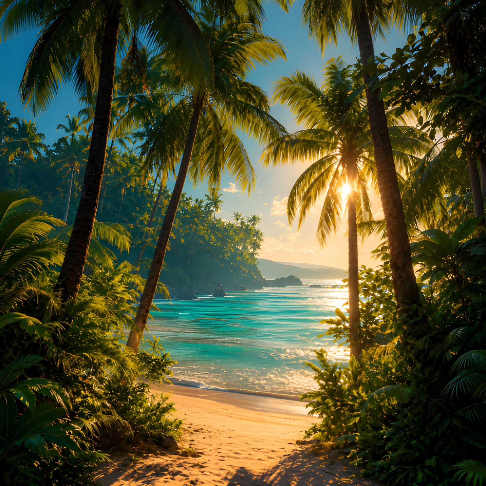 Tropical Beach Palm Trees Printable Wall Art Digital Download Gift Housewarming Spa Airbnb product image (2)