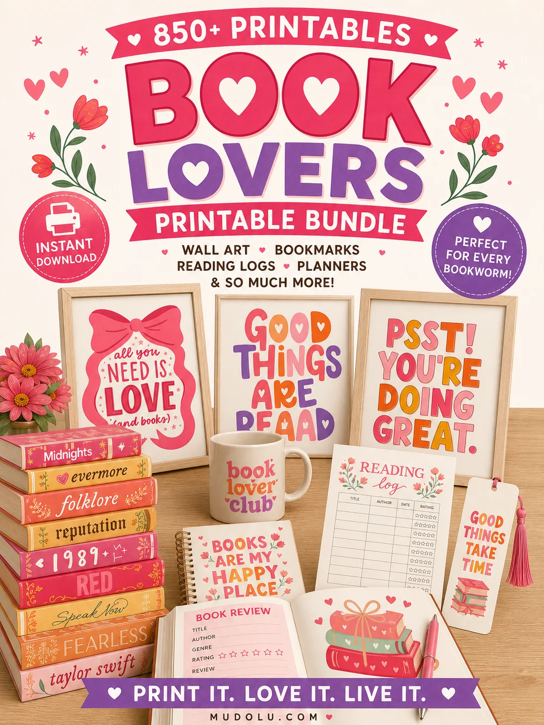 850 Printable Book Lover Bundle product image (4)