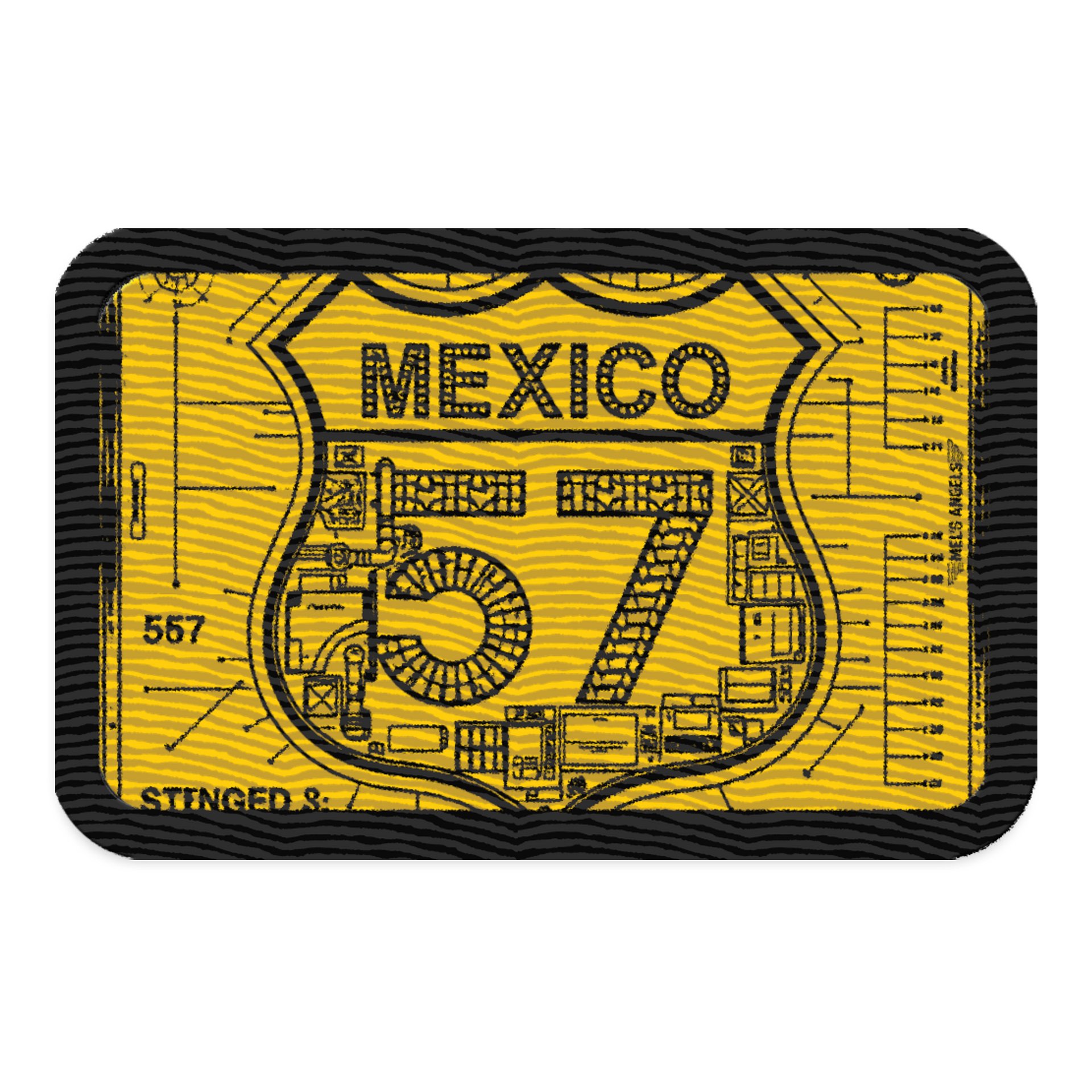 Mexico 57 Road Badge Patch | Mel’s Angels Cross-Border Crew Emblem product image (1)