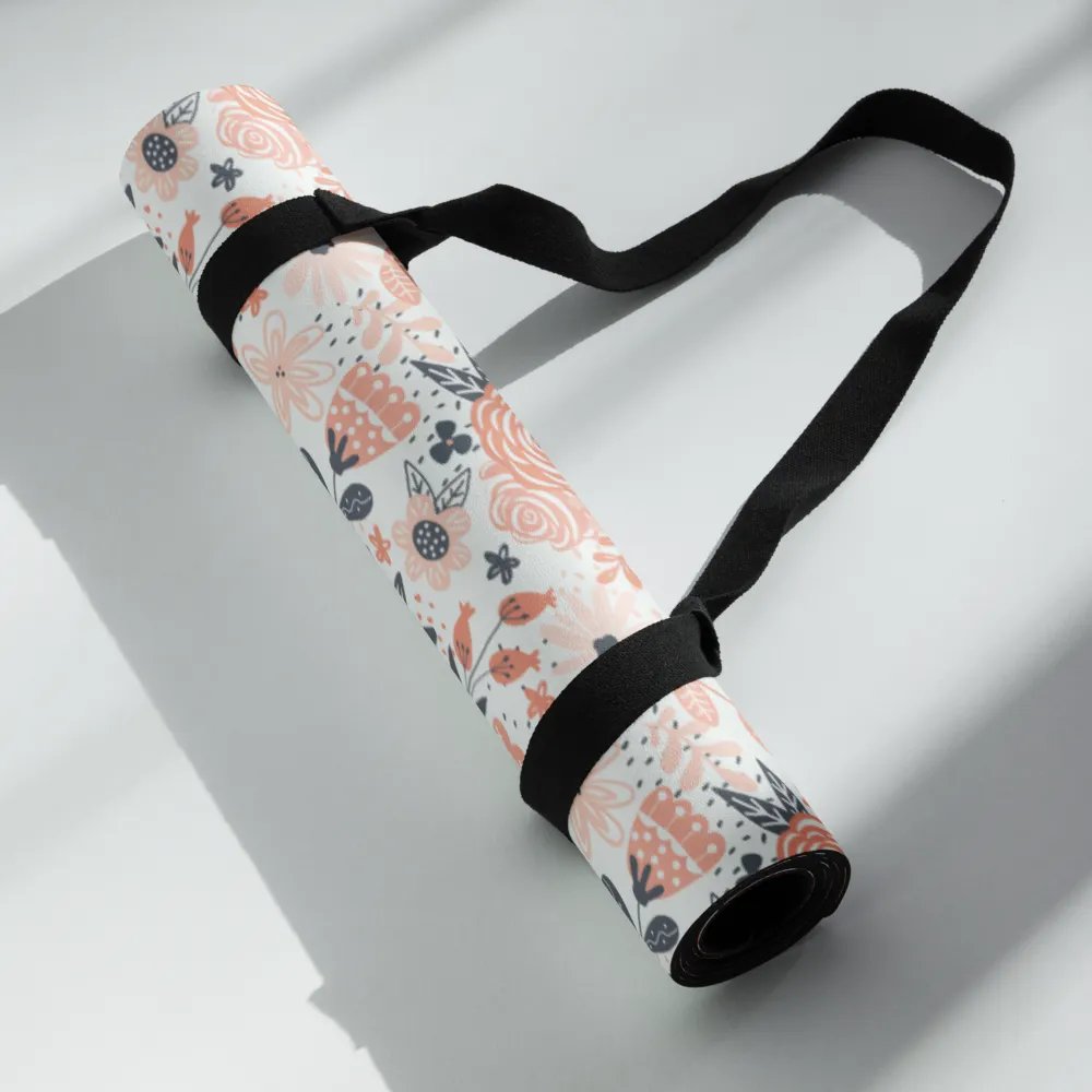 Orange Floral Boho Yoga Mat by Treasure Pie product image (7)