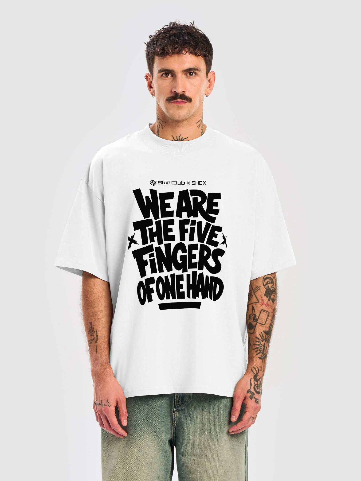 shox x Skin.Club lmtd edition oversized T-Shirt - White product image (5)