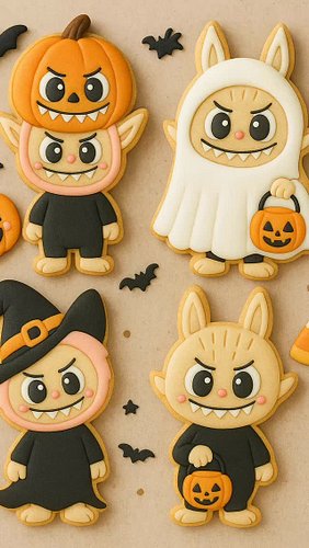 What’s creepier (and cuter) than Labubus all dressed up for Halloween? 🎃👻 

These spooky sugar cookies are ready to haunt you...