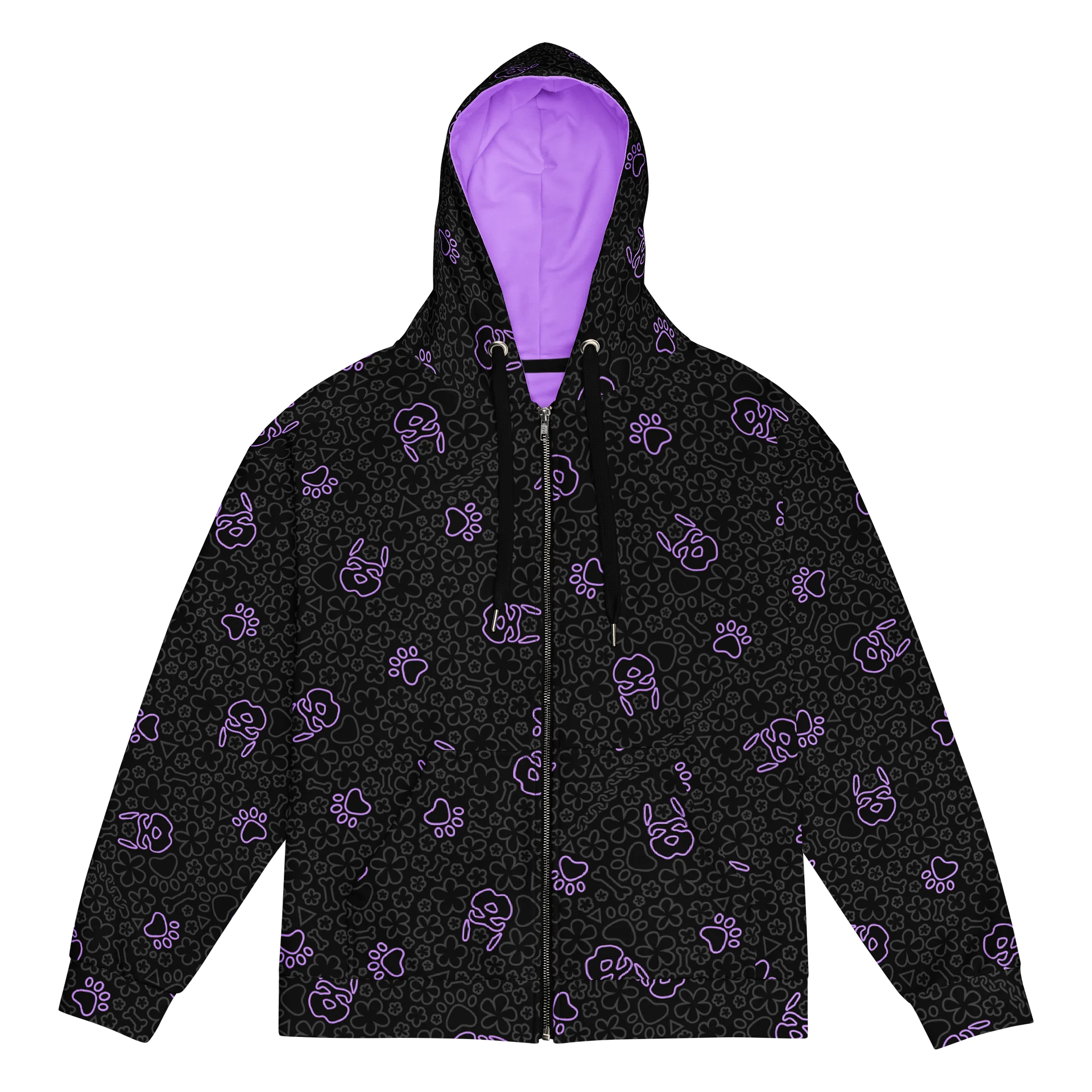 Psych Pattern Zip-Up Hoodie - Night Purple product image (1)