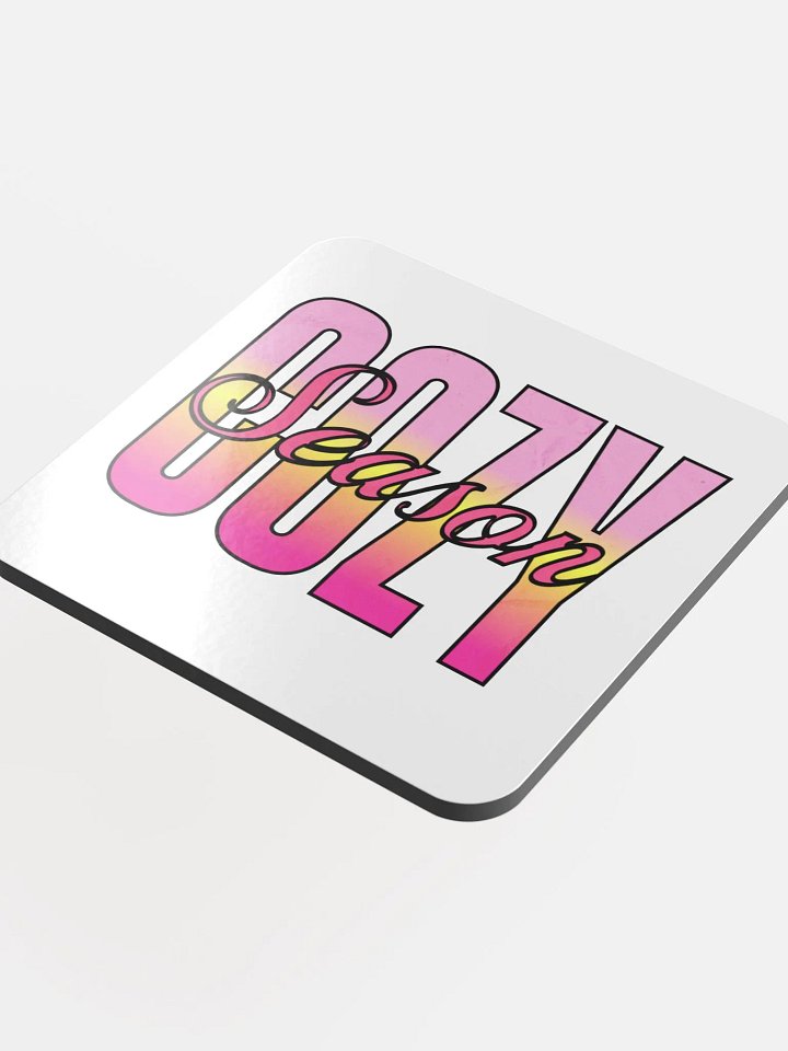 Cozy Season Sunset Bliss Glossed Cork Coaster product image (1)