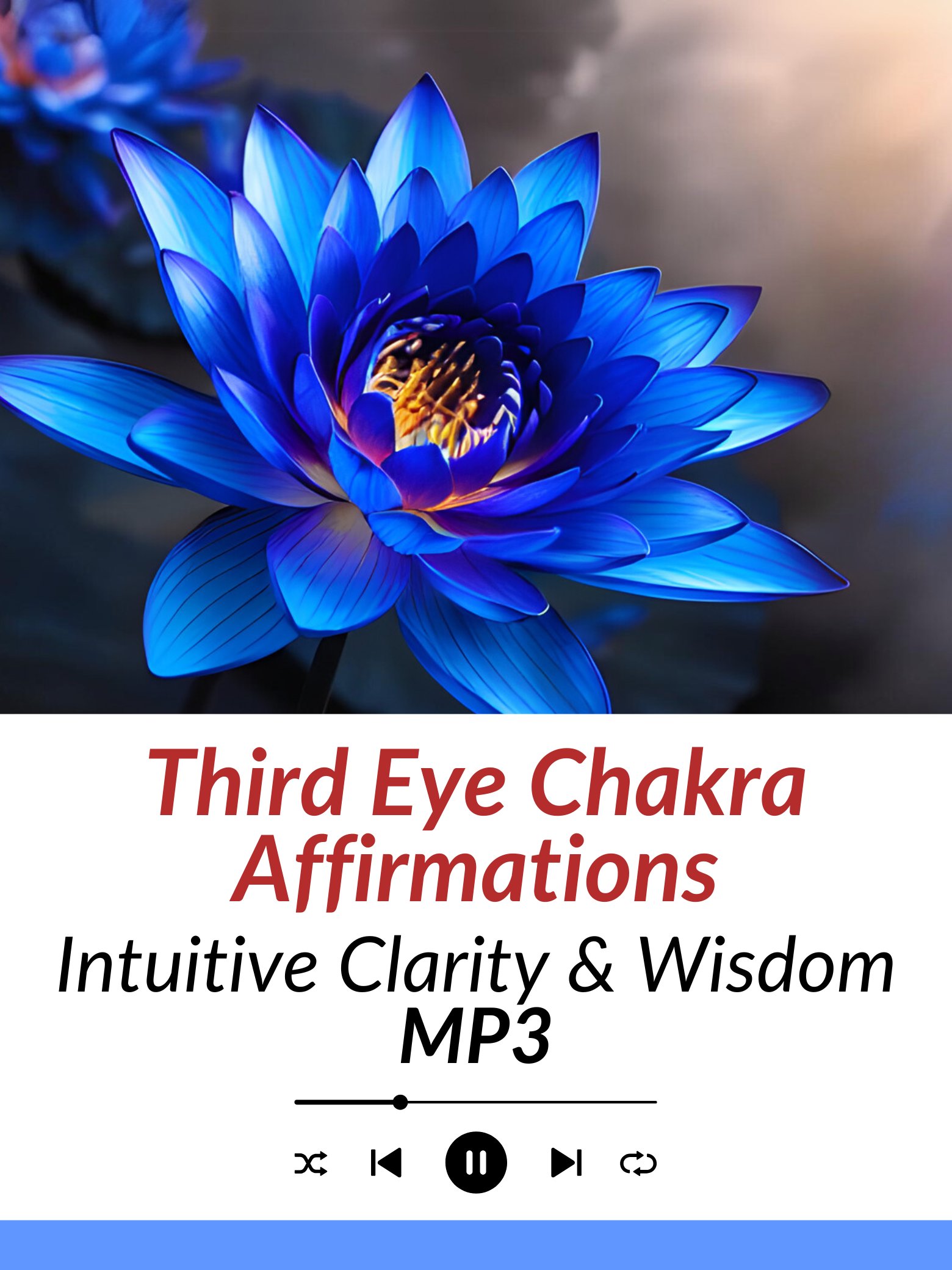Third Eye Chakra Affirmations for Intuitive Clarity & Wisdom | 852 Hz Frequency | MP3 Download product image (1)
