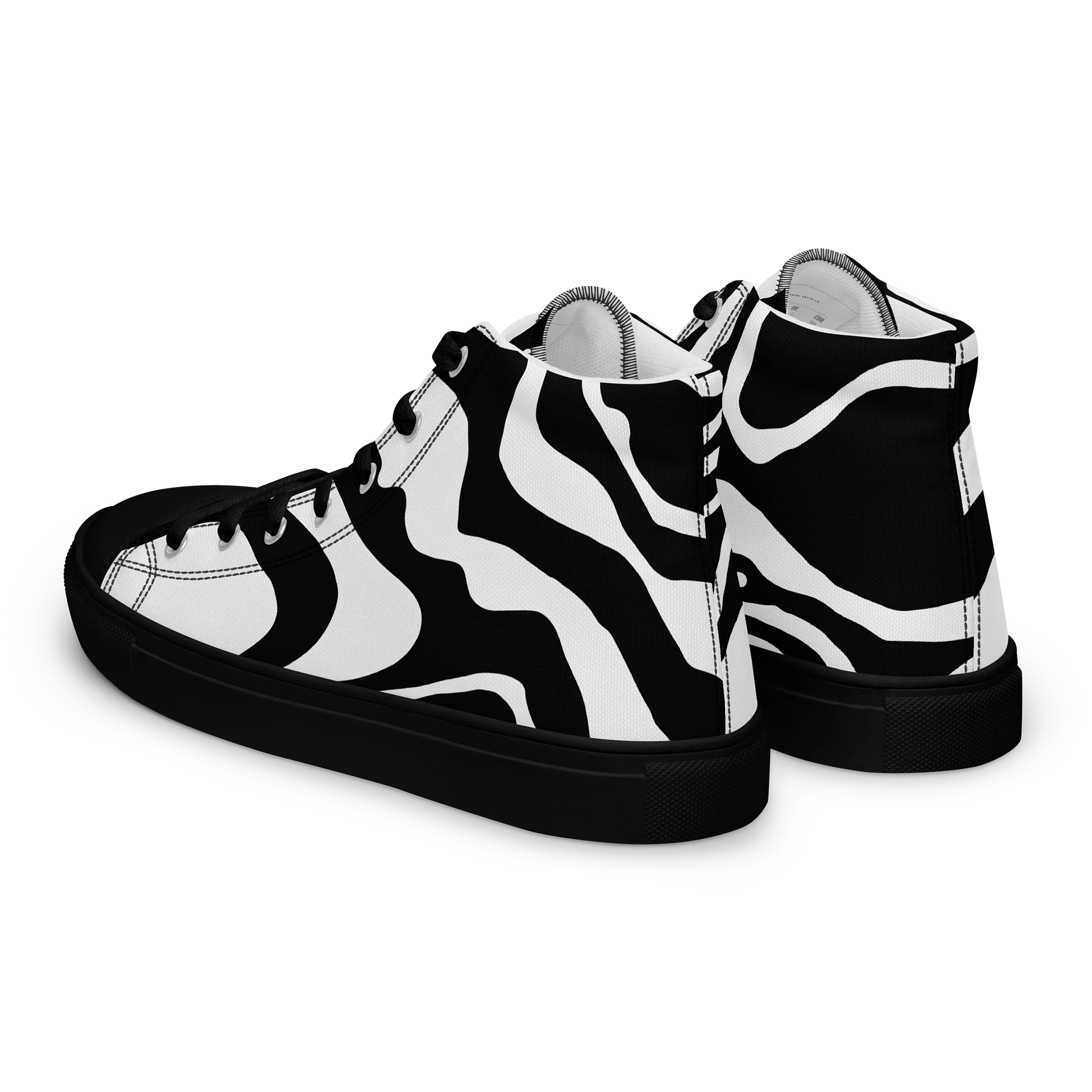 Zebra Stripe Print High Top Canvas Shoes product image (5)