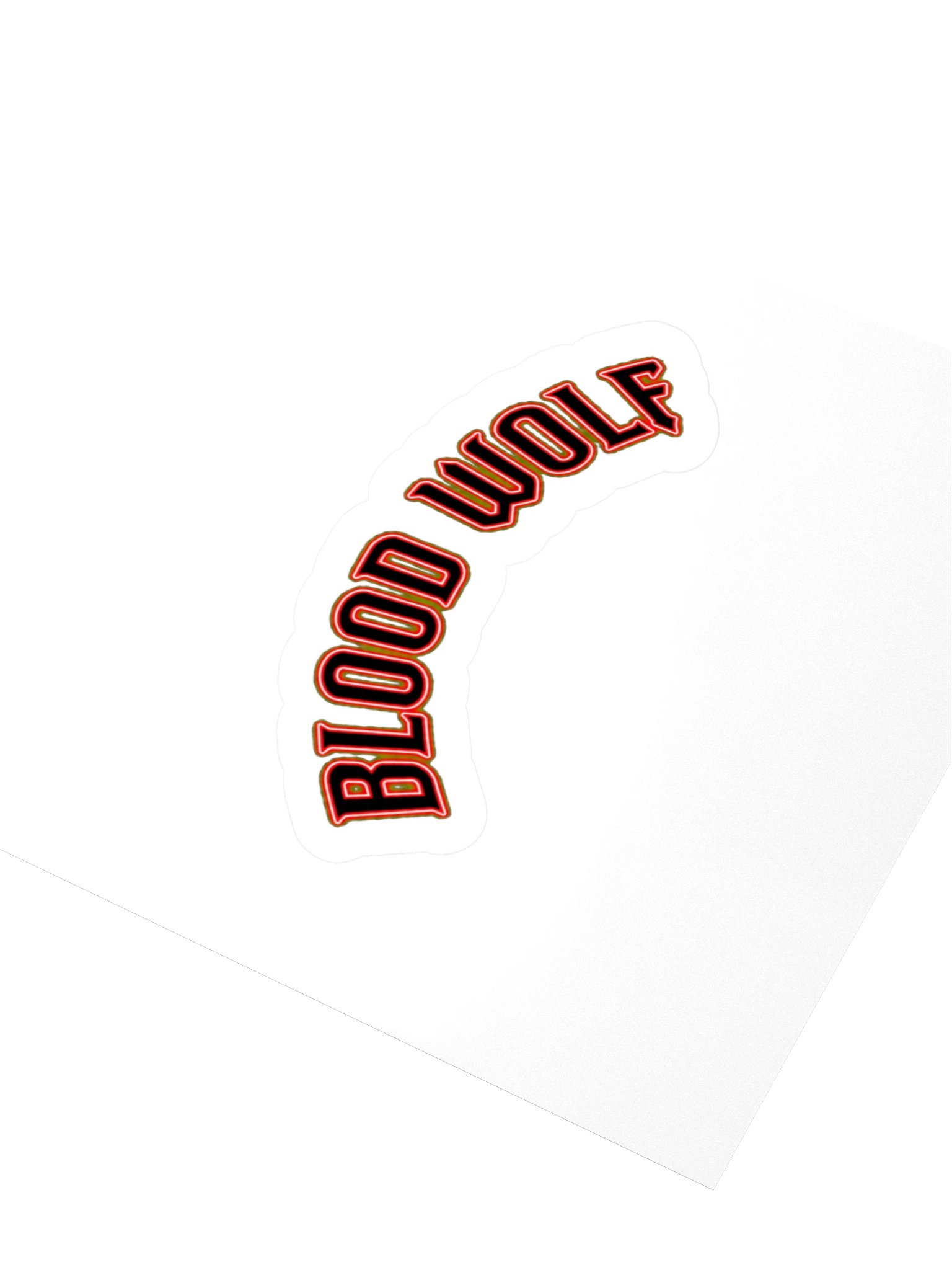 Blood Wolf Wordmark Sticker product image (3)