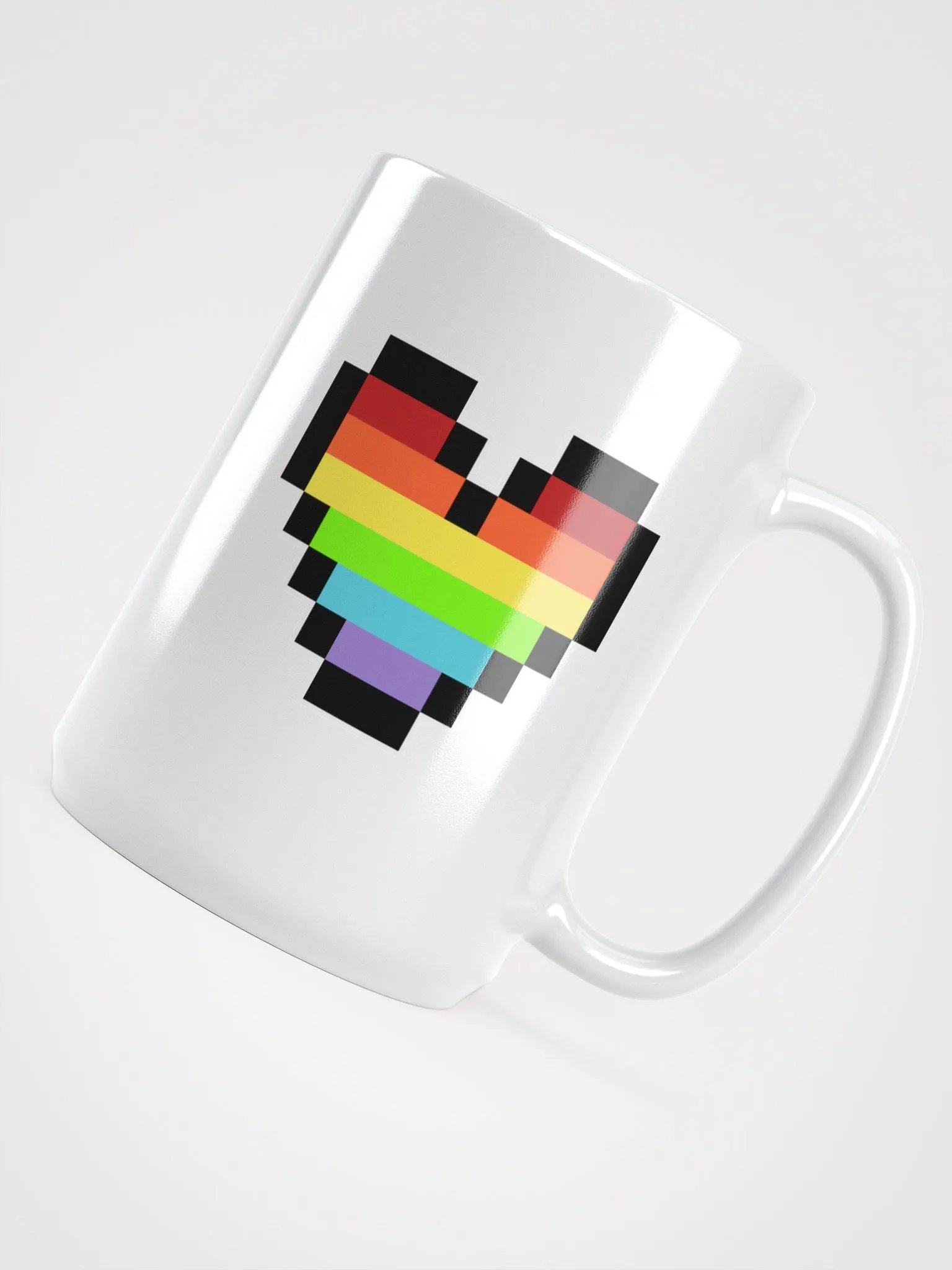 Pride Heart Emote Glossy Mug product image (4)