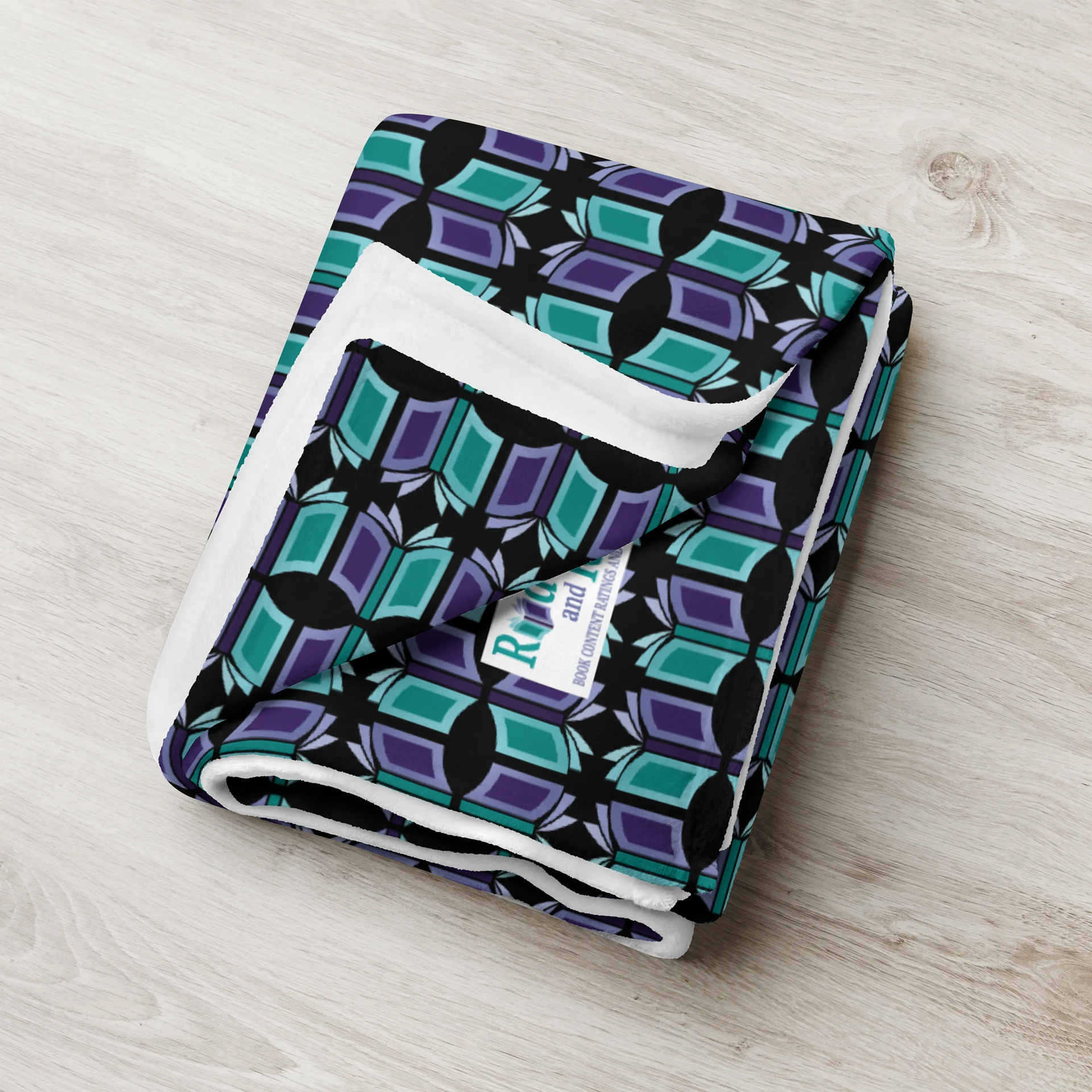 Bookish Blanket (Black Background) product image (3)