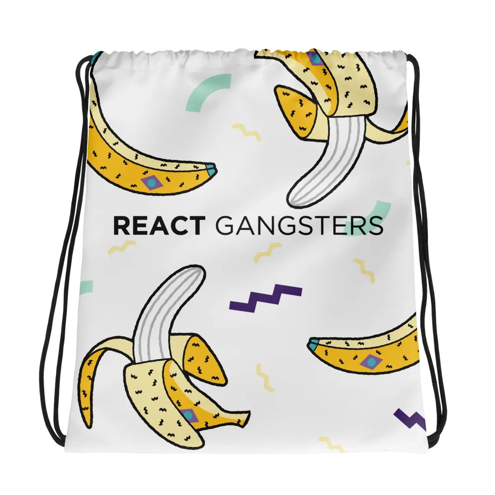 React Gangsters All-Over Print Drawstring Bag product image (1)