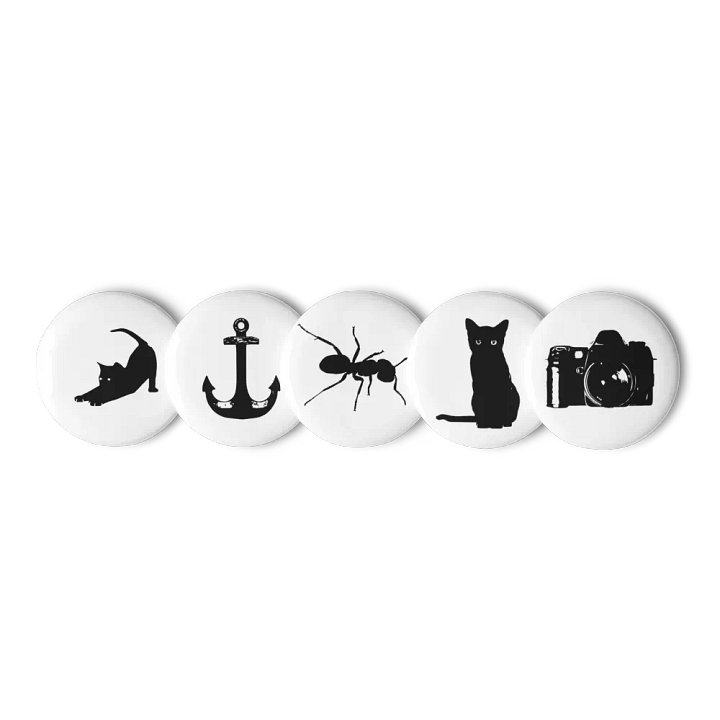 Minimalist Icon Pin Set – Pack of 5 product image (2)