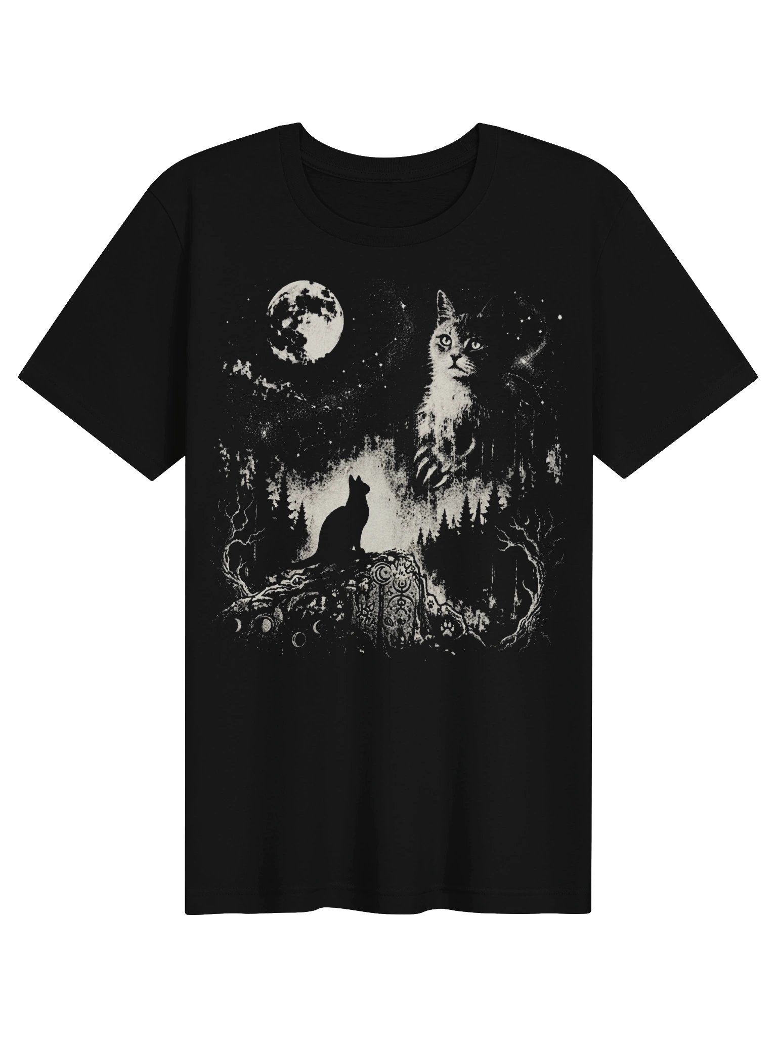 Vintage Moon Cat T-Shirt, Cat Lover Shirt product image (1)