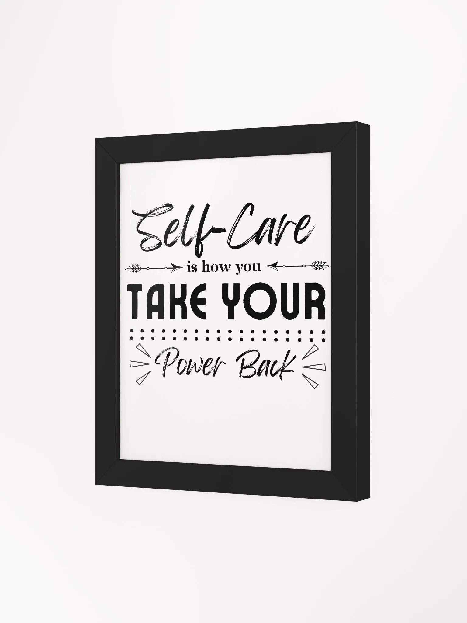 Self-Care Inspirational Eco-Friendly Framed Poster. product image (5)