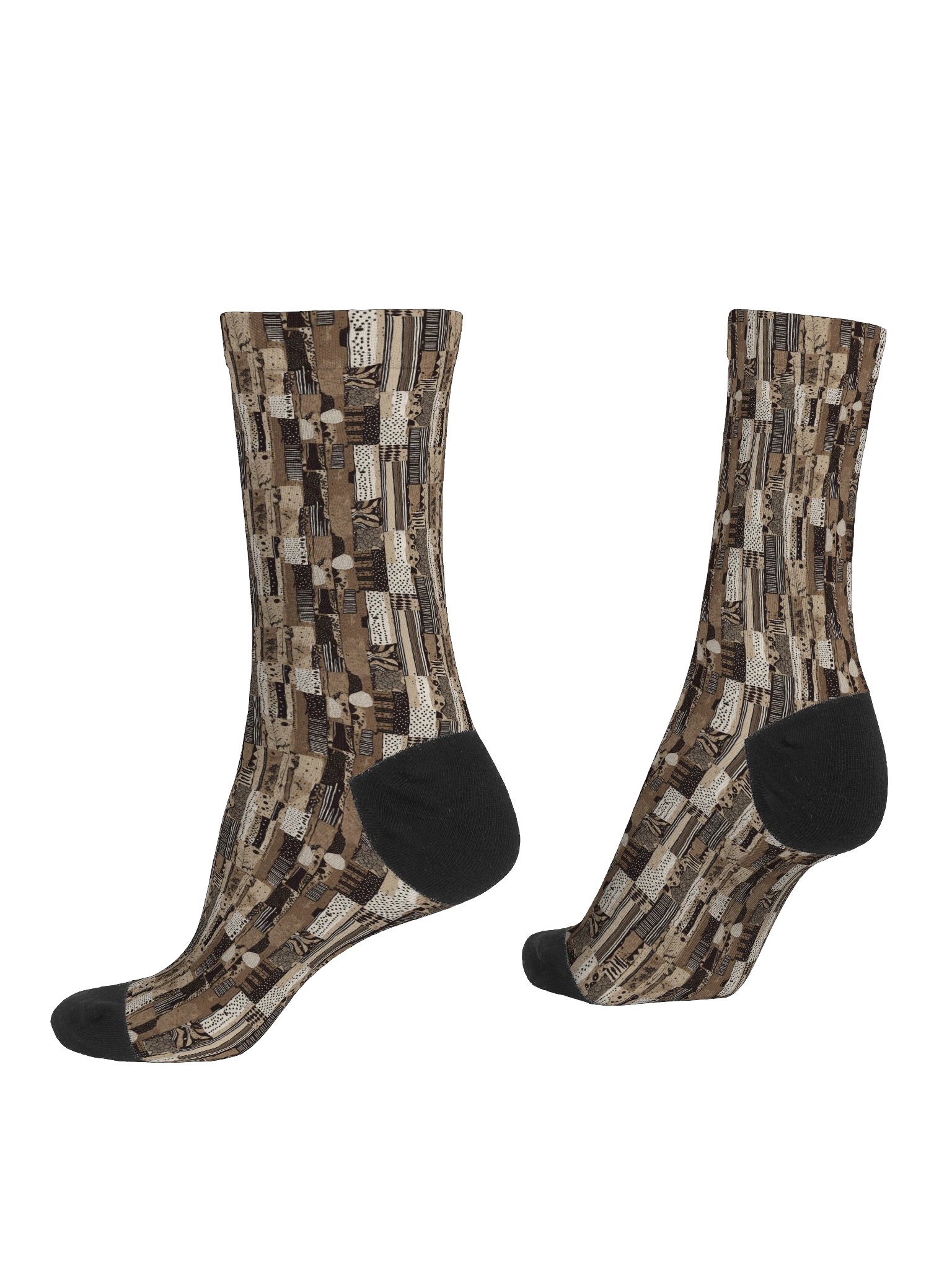 Rustic Collage EcoArt Crew: Premium Sustainable Socks product image (4)