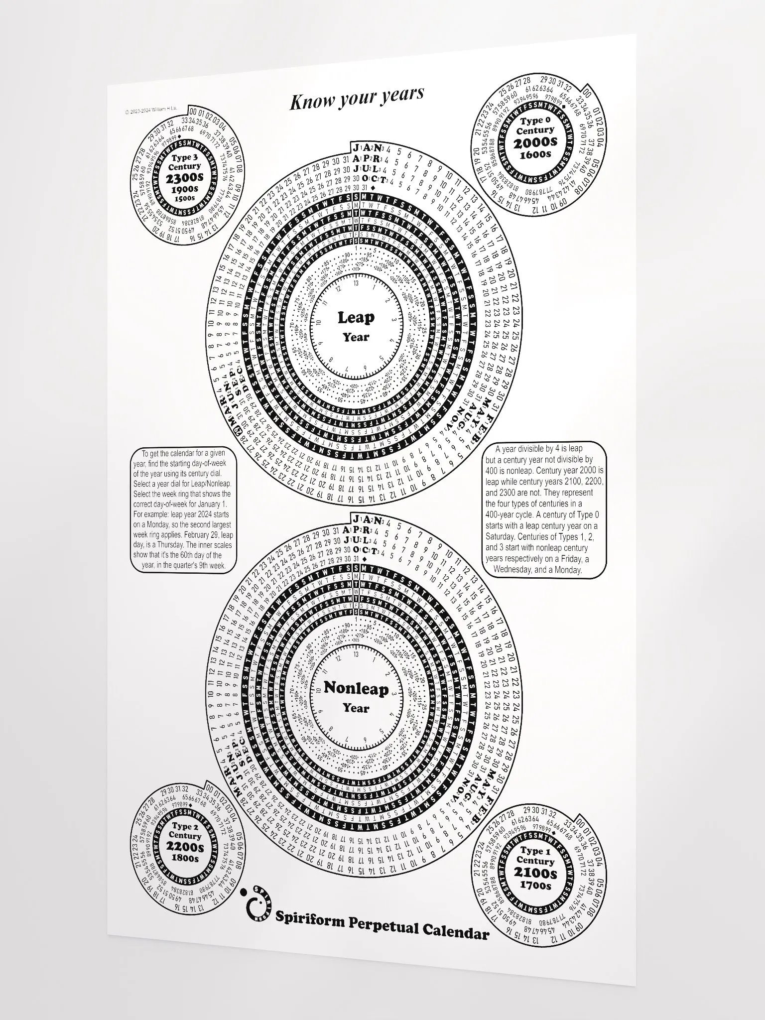 Spiriform Perpetual Calendar 24