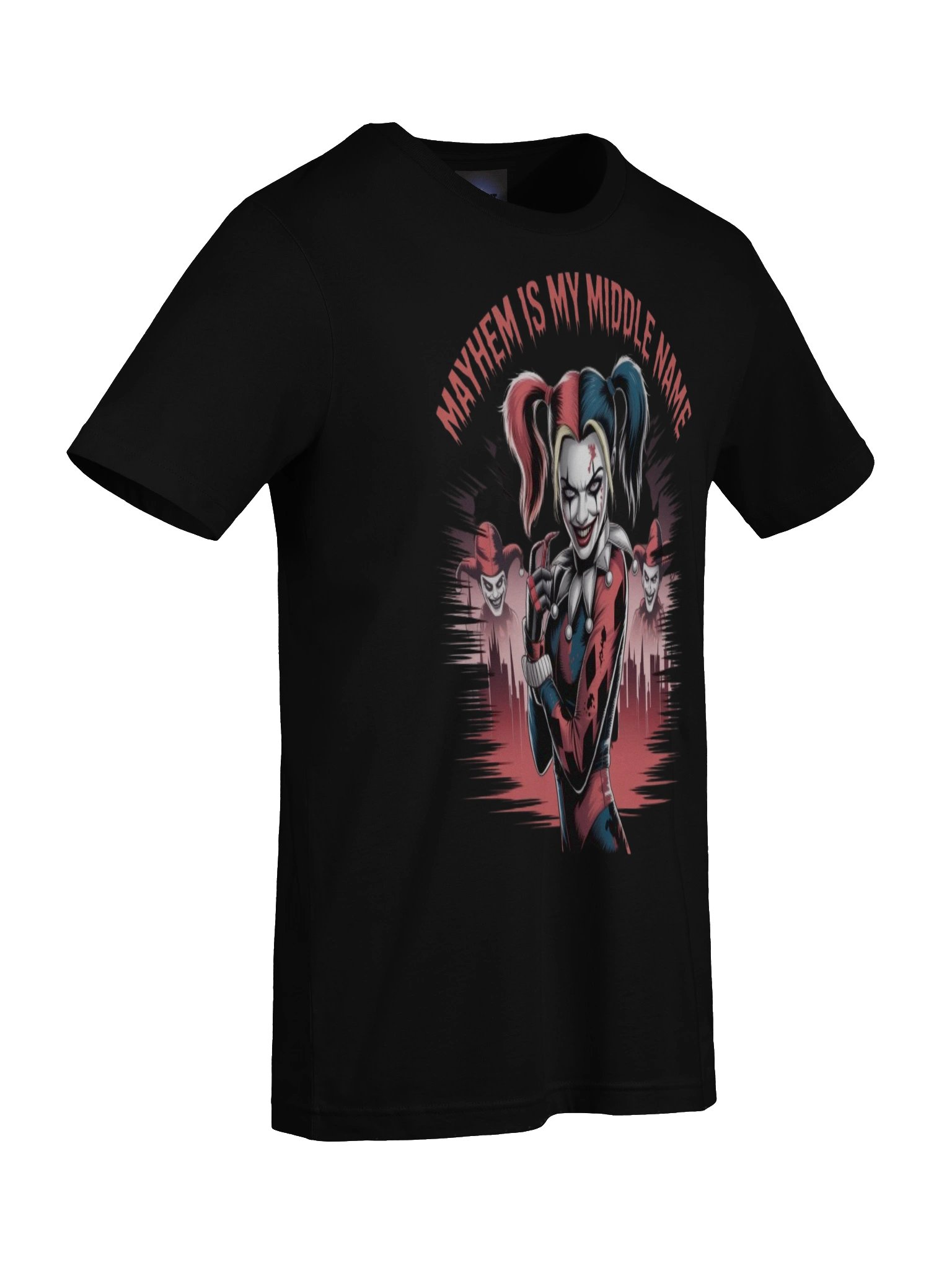 Mayhem is My Middle Name: Harley Quinn's Gotham Grin Graphic Tee product image (9)