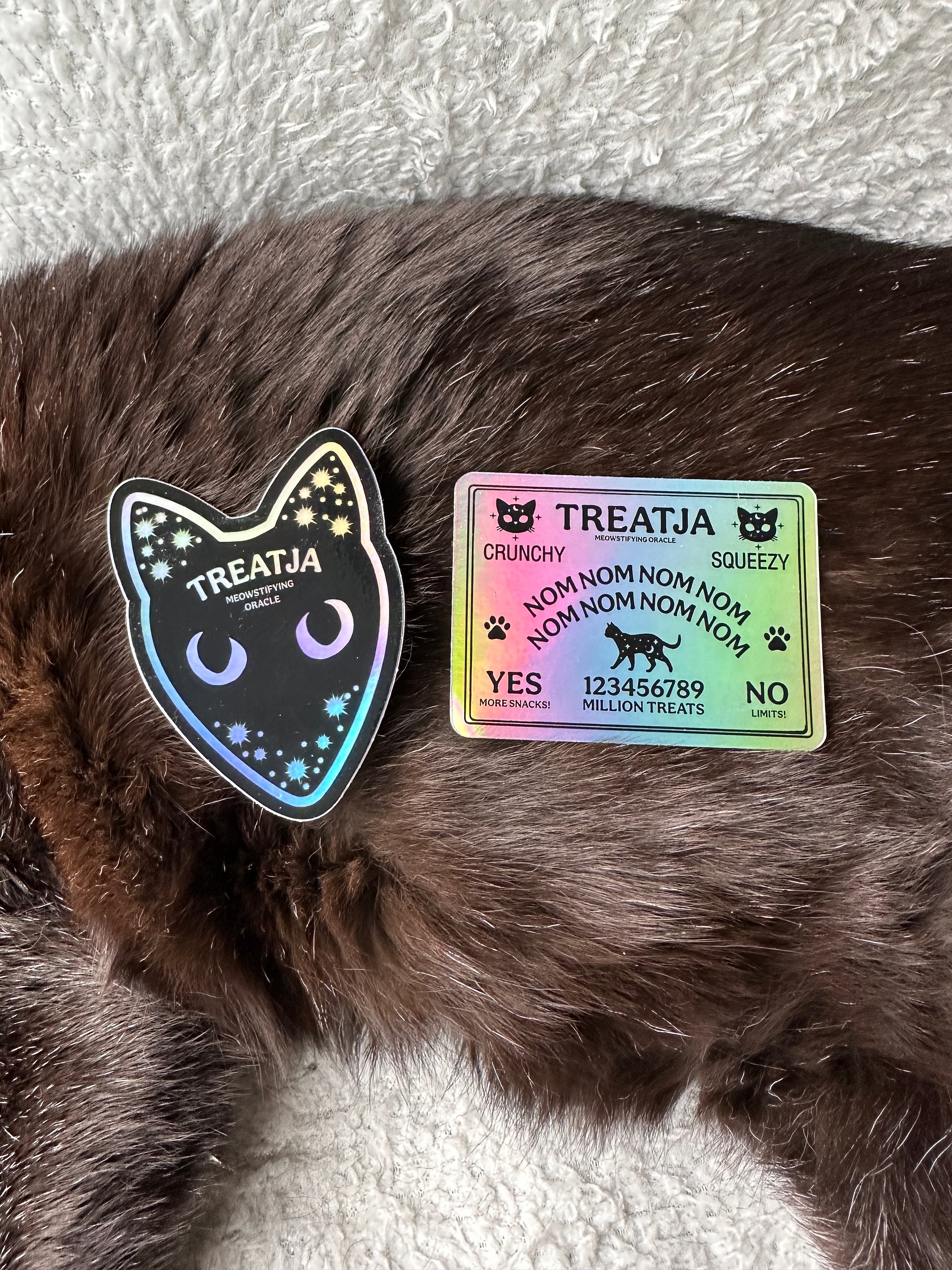 Holographic Treatja board and planchette sticker bundle product image (3)