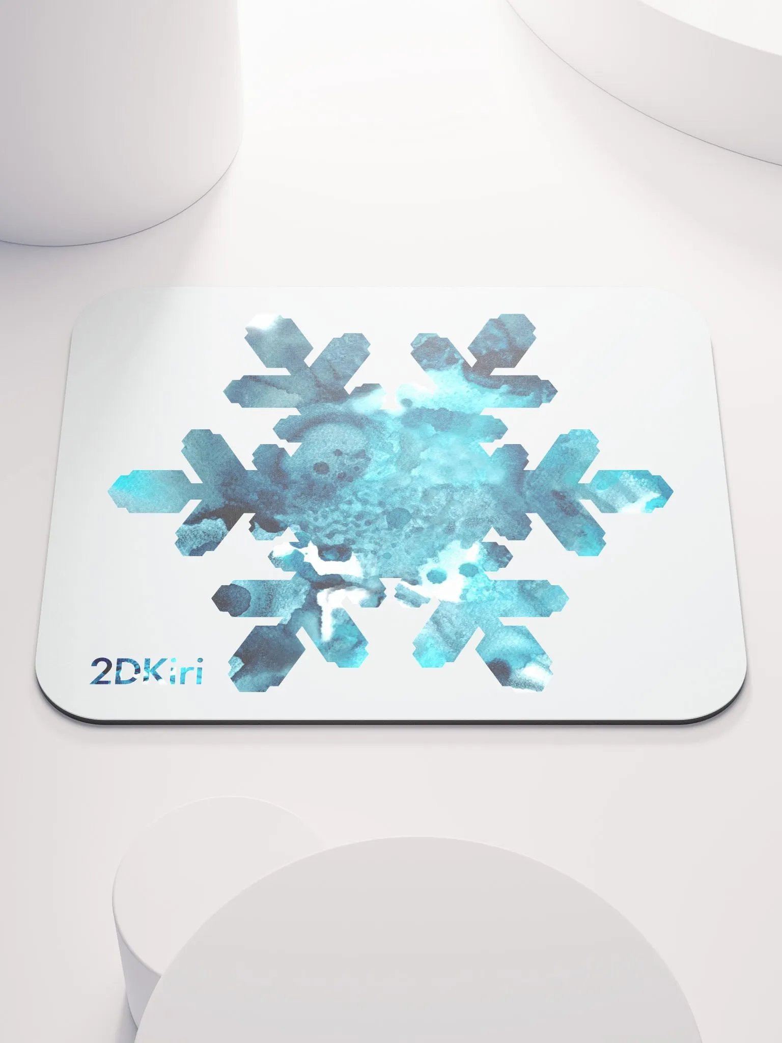 Blue Snowflake Mouse Pad product image (1)