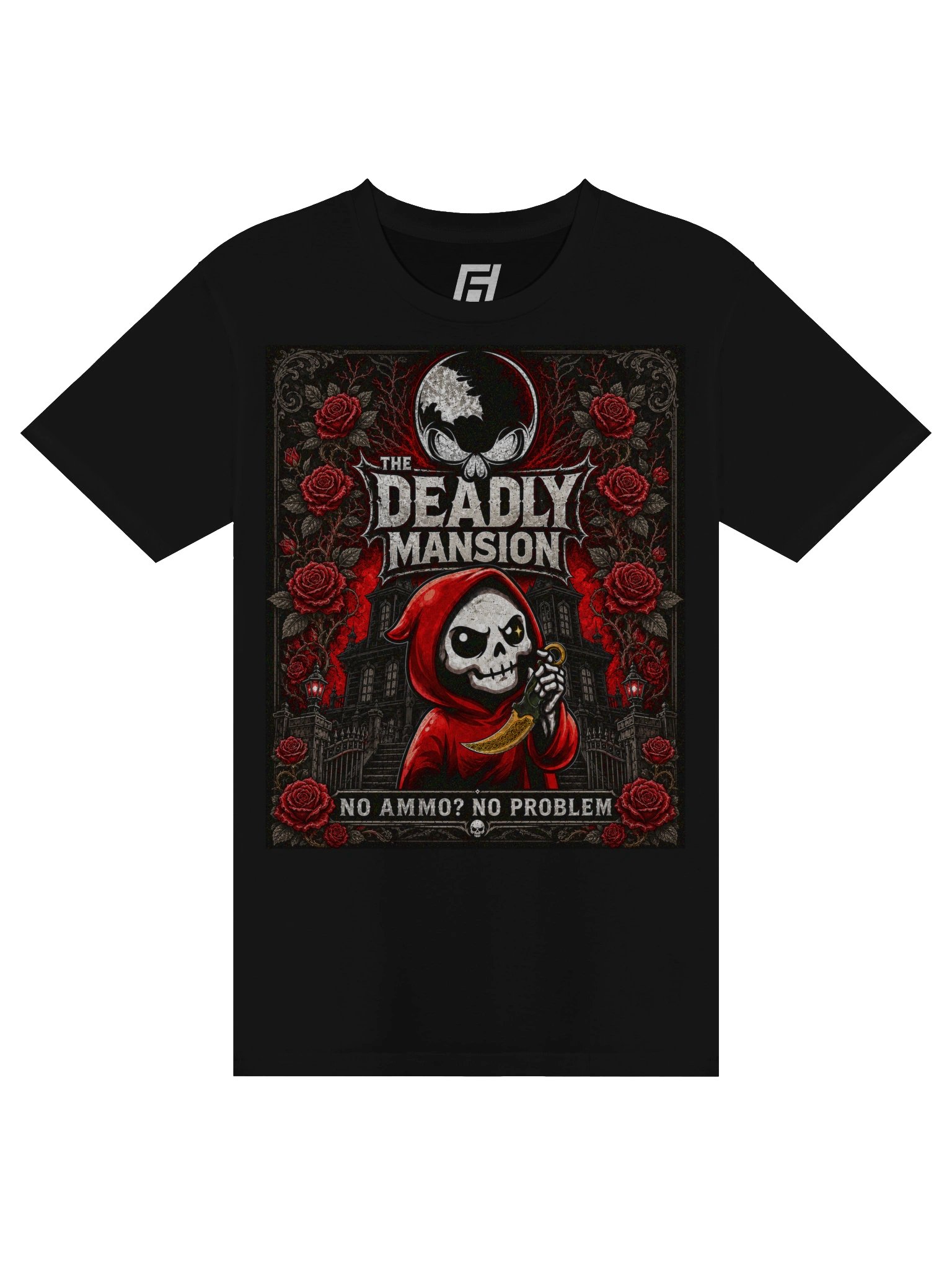 The DeadlyMansion T-Shirt – "No Ammo? No Problem" product image (1)