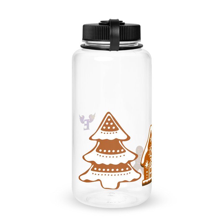 Gingerbread Delight: Wide Mouth Water Bottle product image (9)