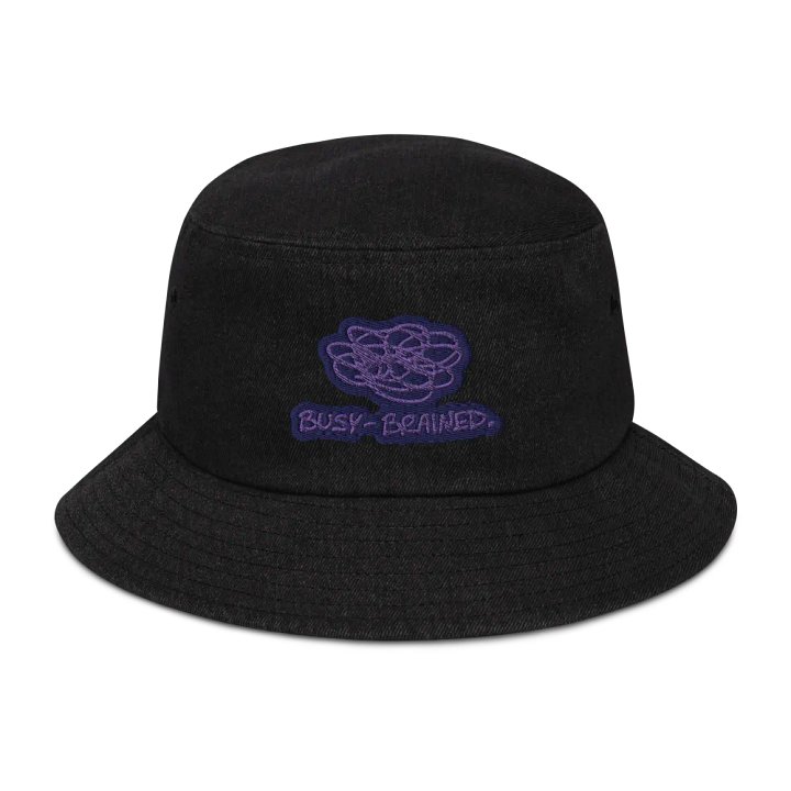 BUSY-BRAINED (night) denim bucket hat product image (1)