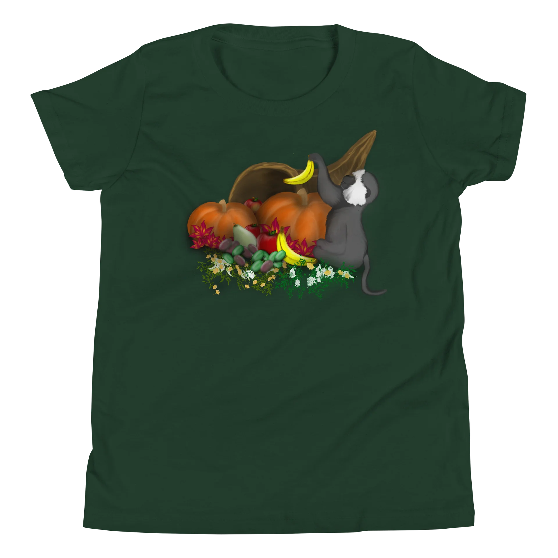 "Monkey and Cornucopia" T-Shirt. Youth Short Sleeve T-Shirt - Bella+Canvas product image (1)
