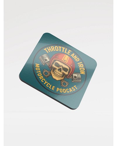 A parking spot for your coffee. ☕

The Throttle & Iron “Skull & Pistons” Motorcycle Coaster pairs a retro helmet skull and cr...