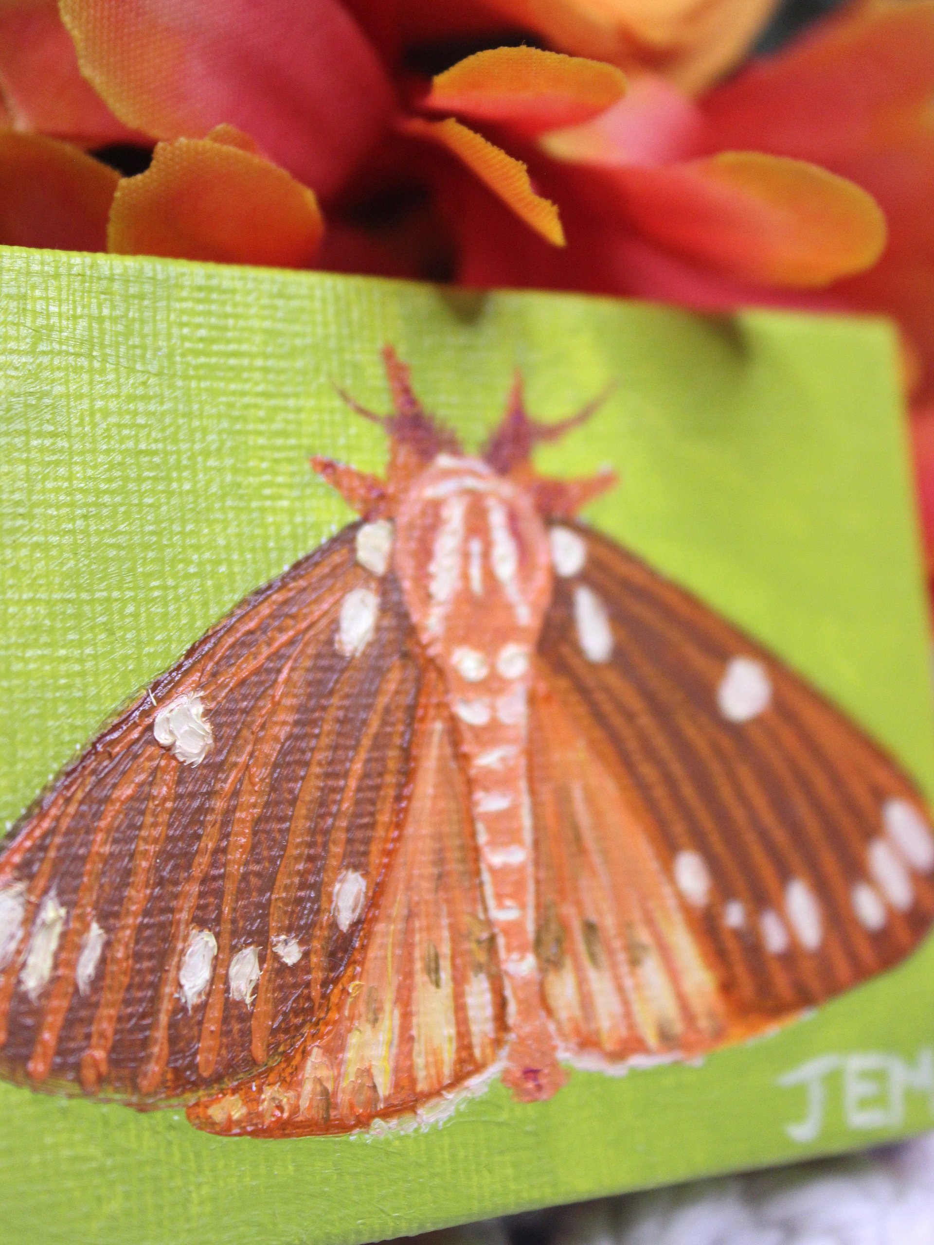 Regal Moth Mini Oil Painting product image (3)