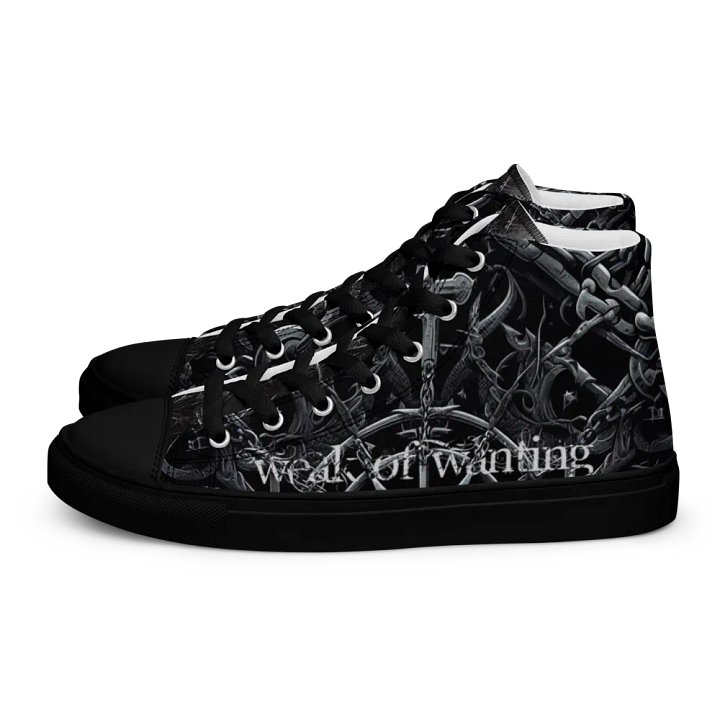 Weak Of Wanting Gothic / Metal Logo High Tops product image (1)