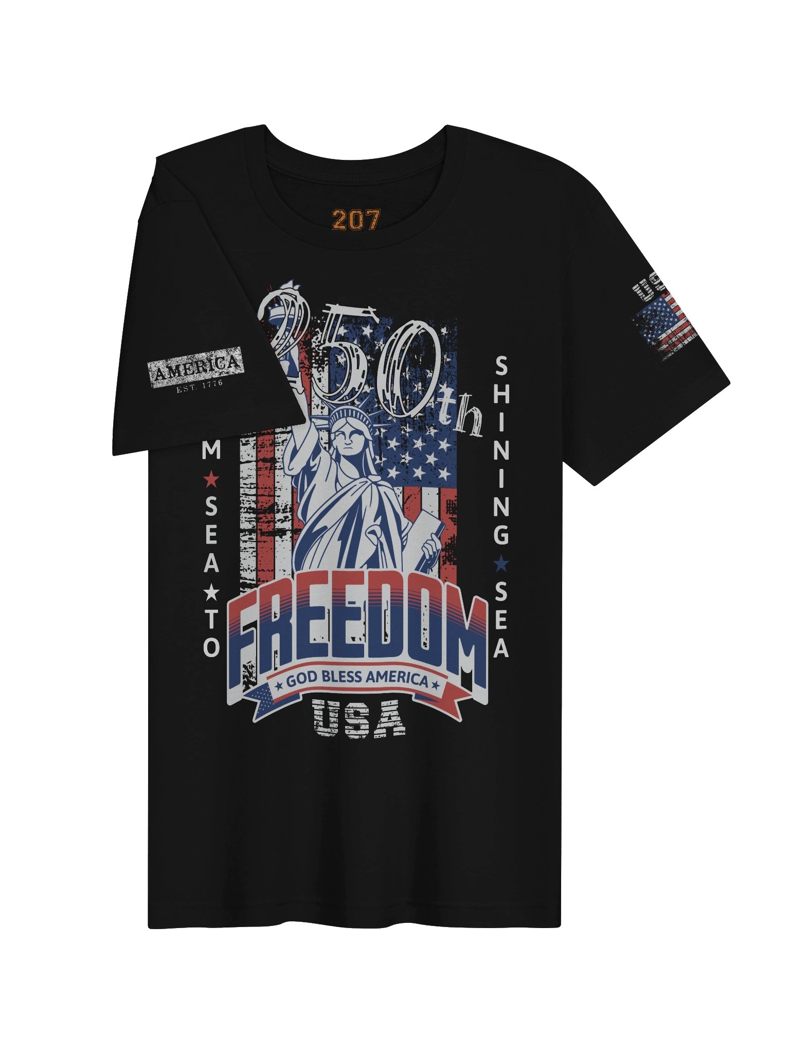 Vintage USA 250th Anniversary T-Shirt | Semiquincentennial Liberty Patriotic Tee product image (3)